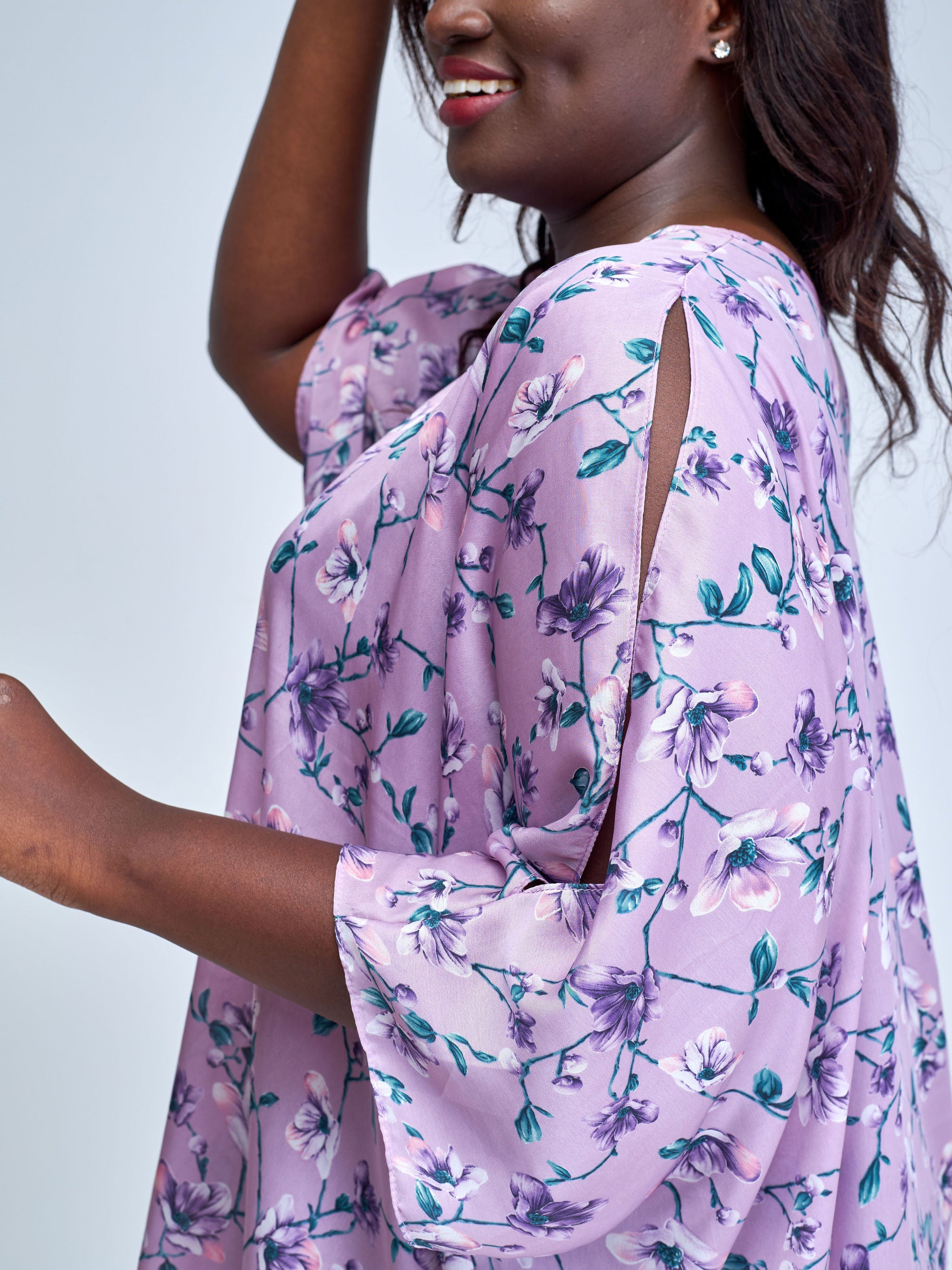 Vivo Lani Wide Short Top - Purple / Green Floral