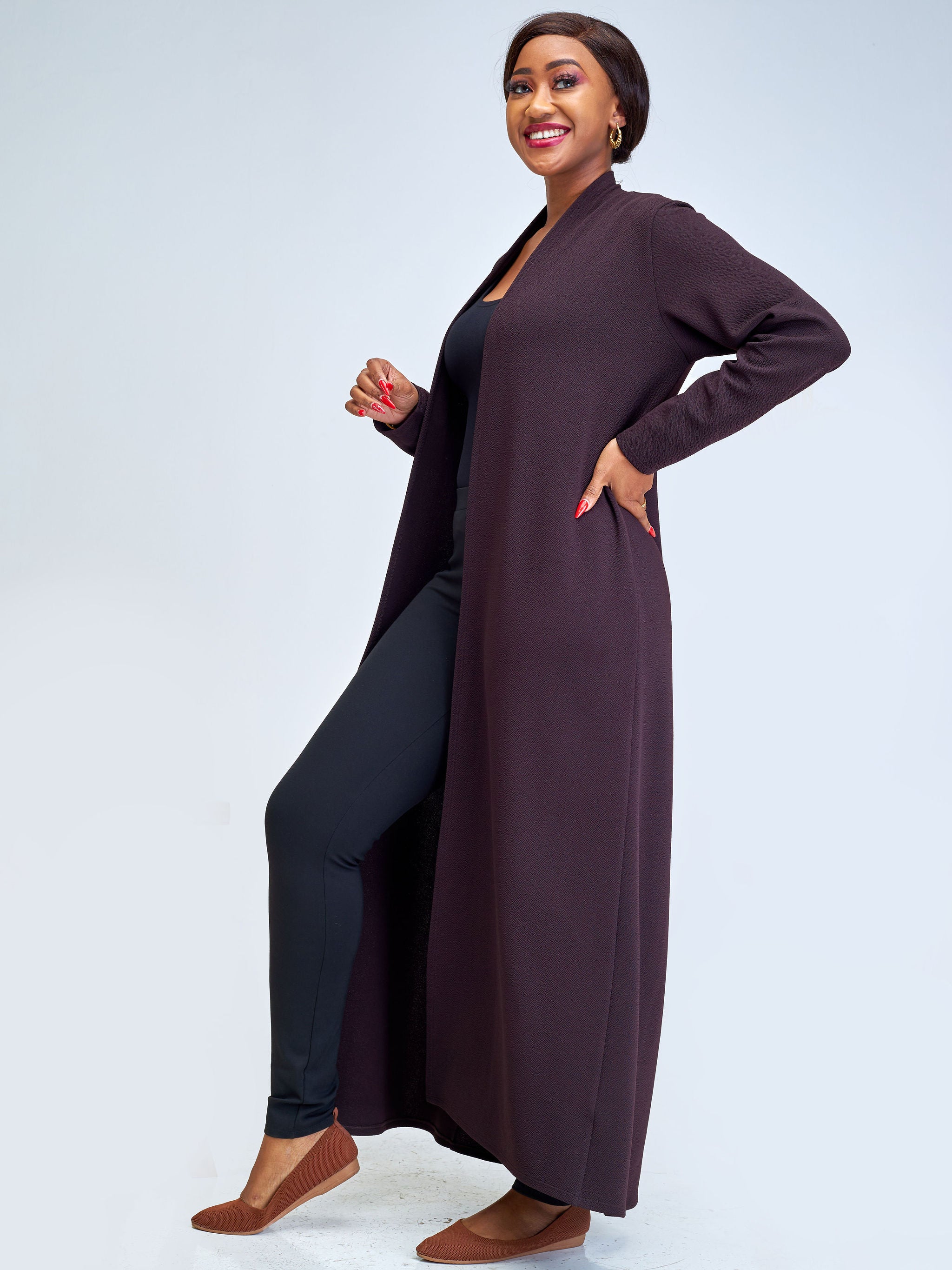 Vivo Amali Long Sleeve Waterfall - Chocolate