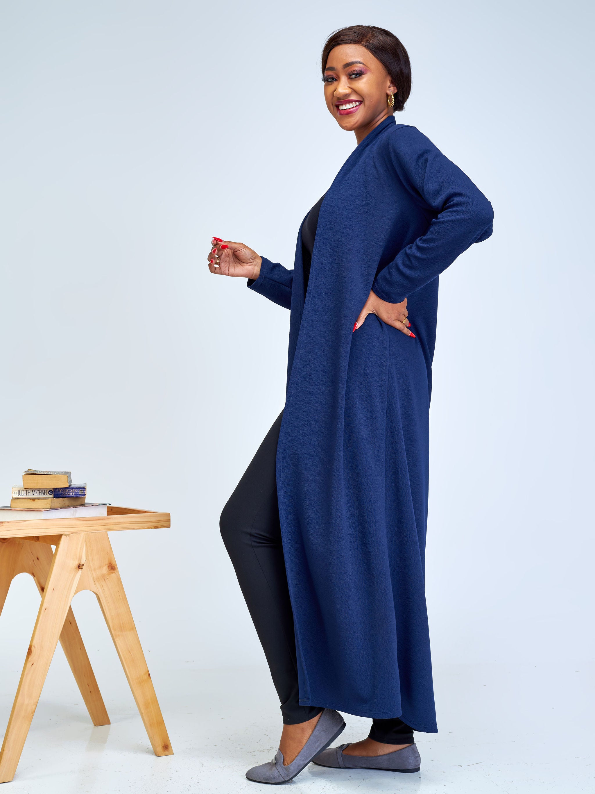 Vivo Amali Long Sleeve Waterfall - Navy Blue