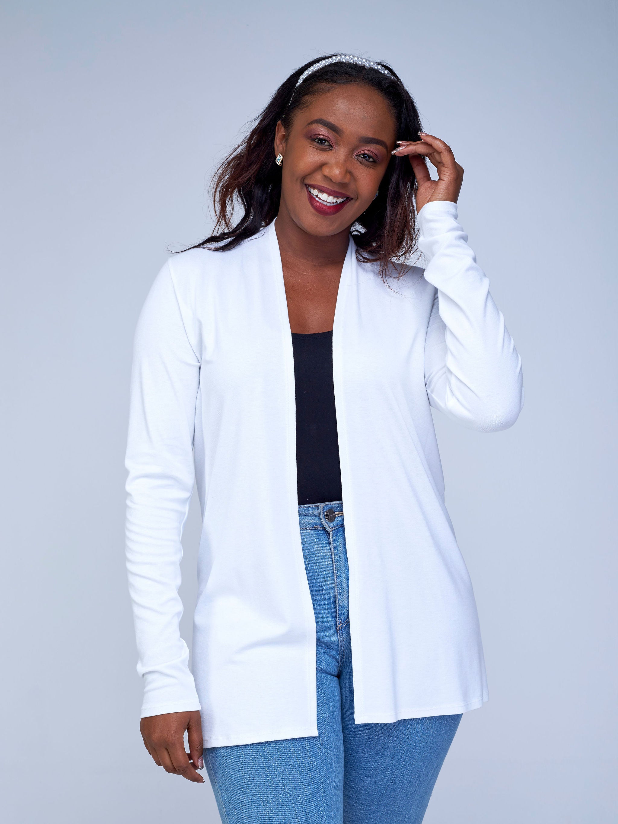 Vivo Leila Hip Length Waterfall - White