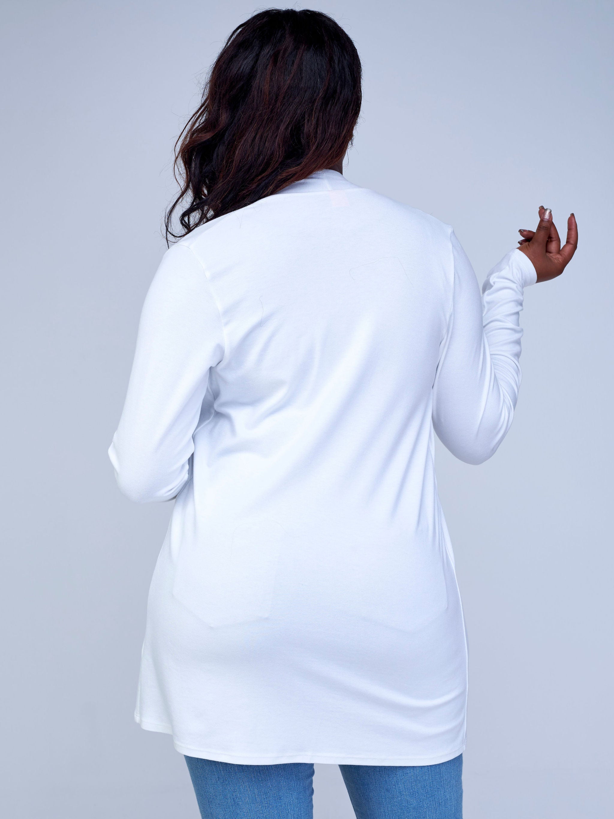 Vivo Leila Hip Length Waterfall - White