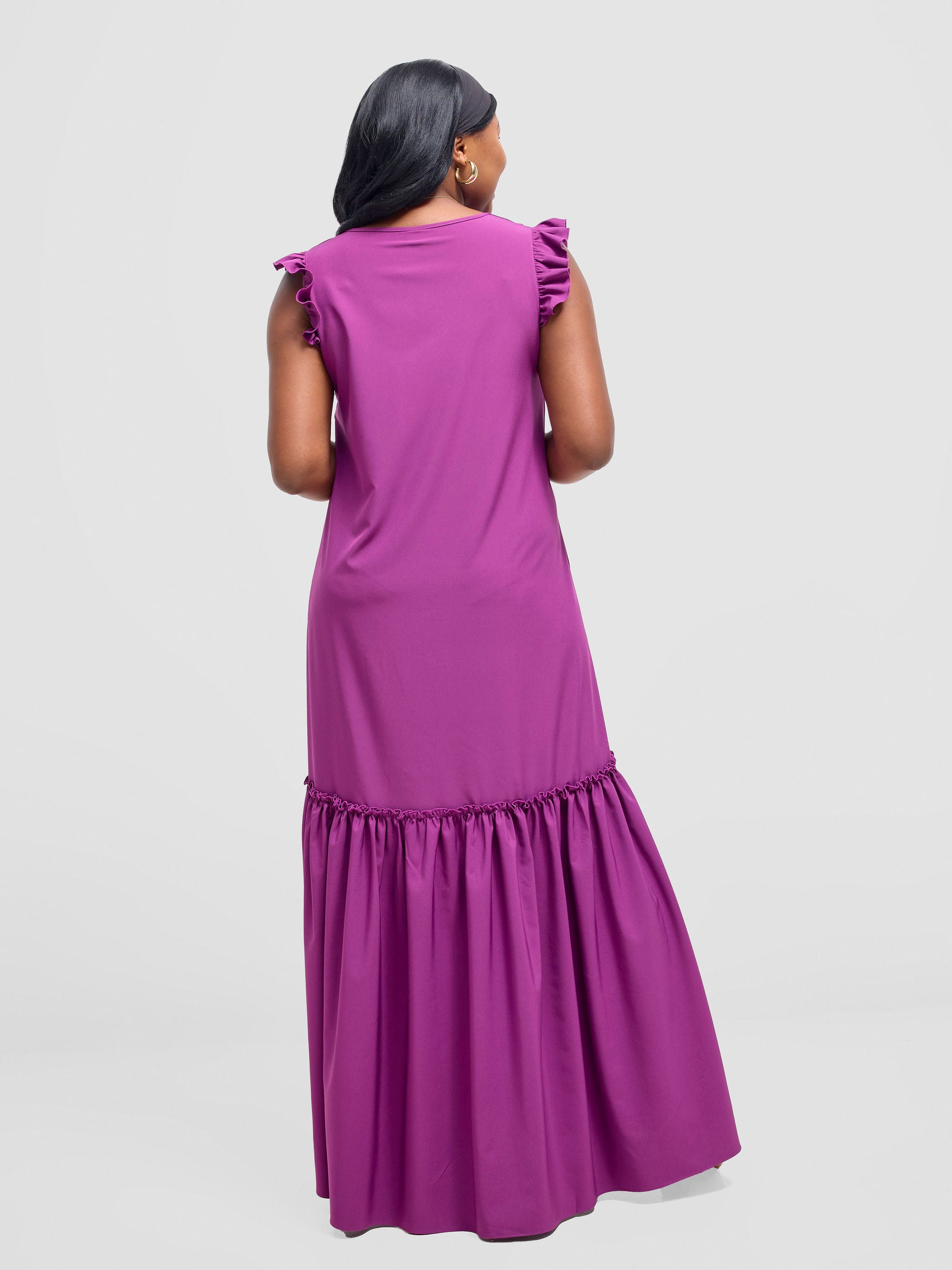 Vivo Nasinka V-Neck Maxi Dress - Purple