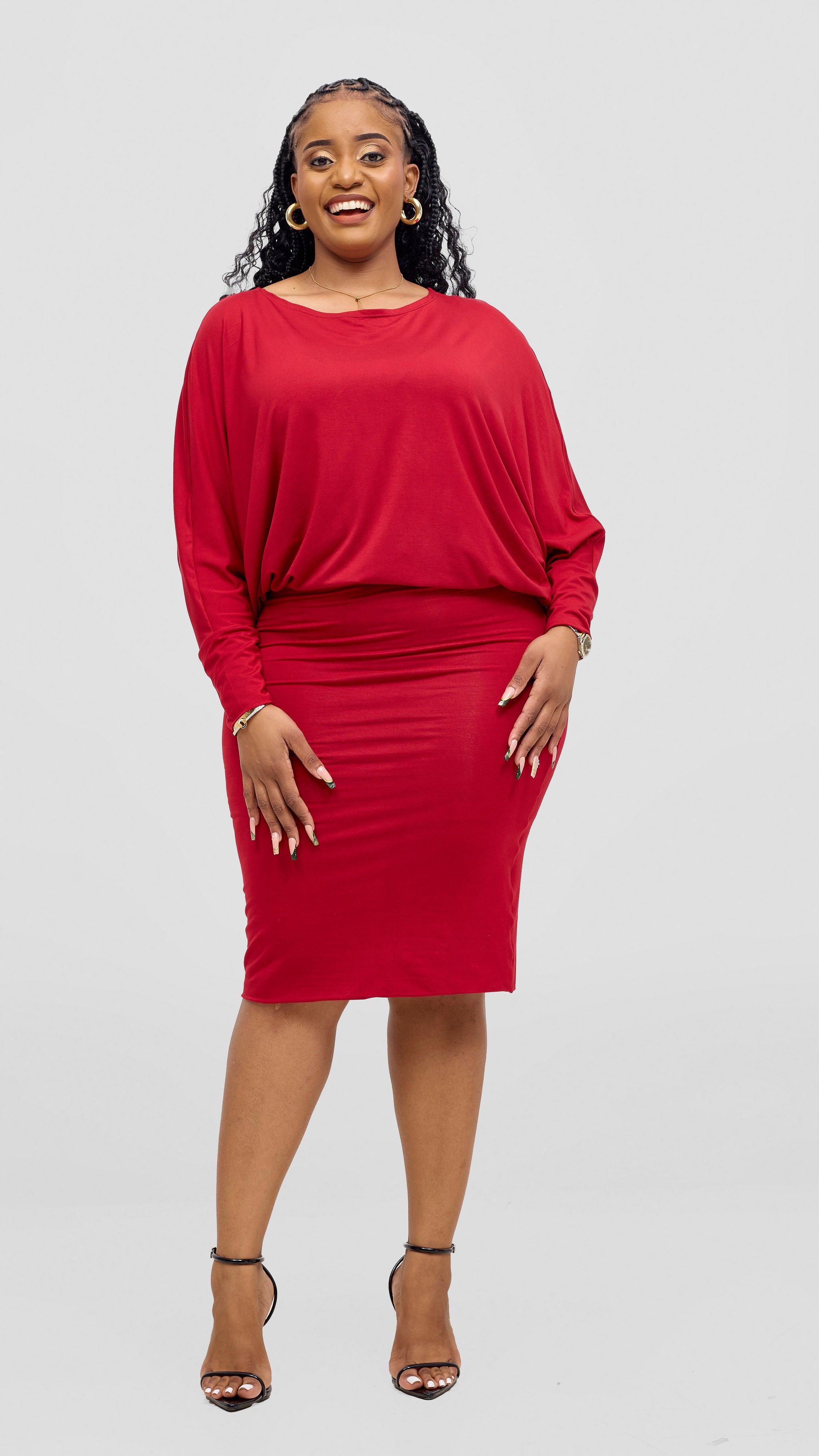 Vivo Tolani Dress - Dark Red