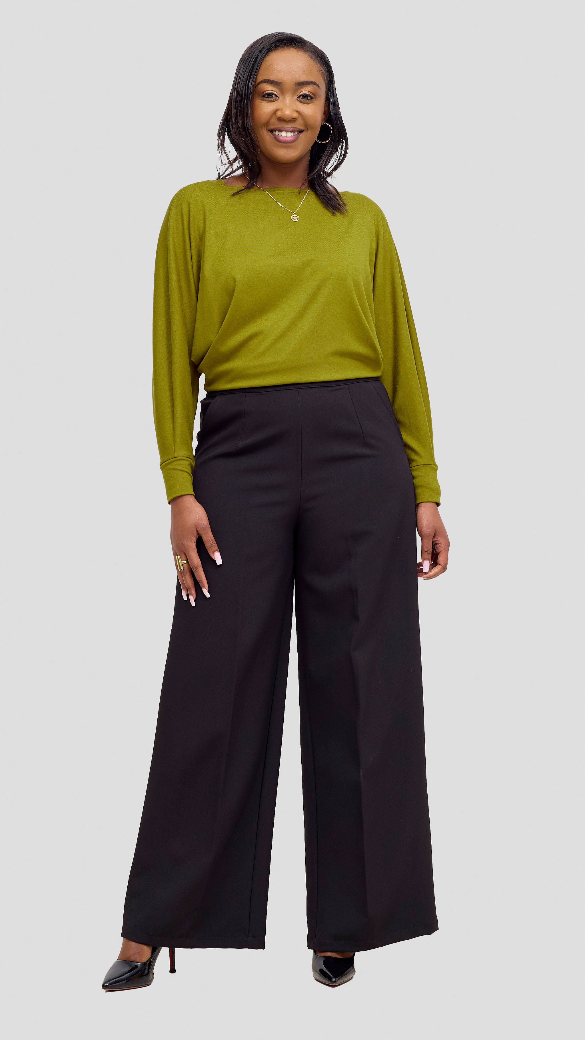 Vivo Bana Batwing Top - Dark Olive
