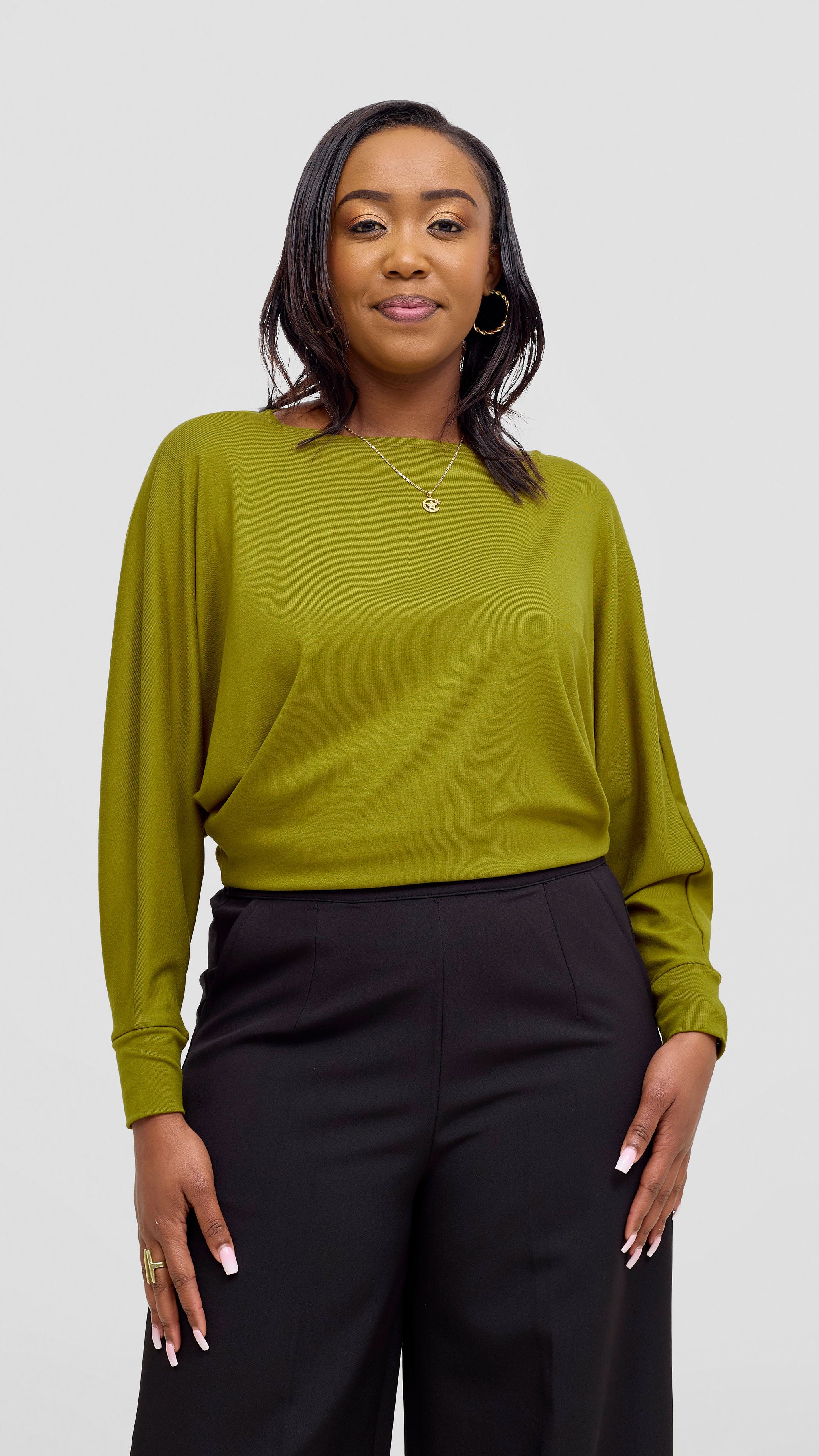 Vivo Bana Batwing Top - Dark Olive