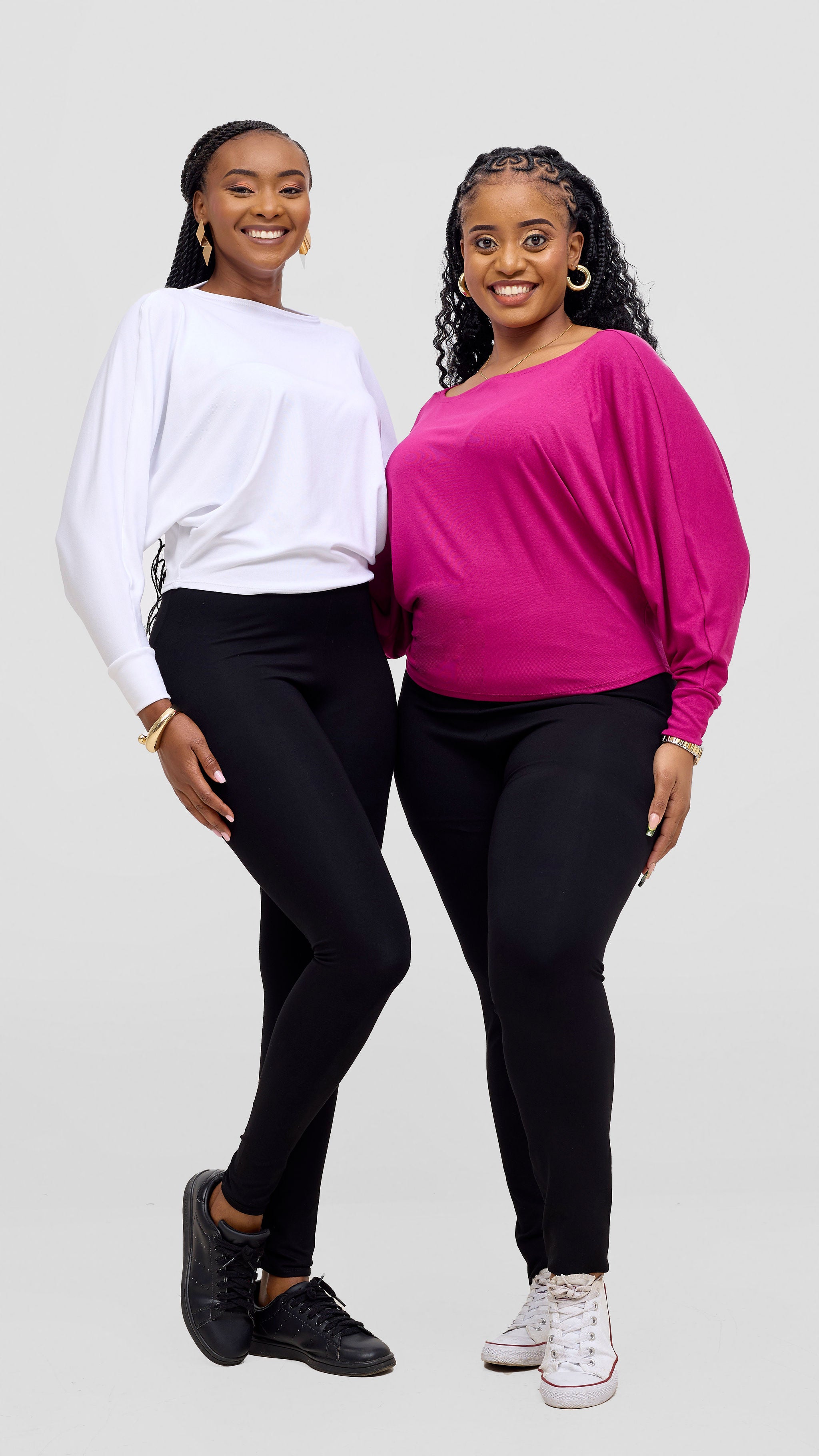 Vivo Bana Batwing Top - Fuschia