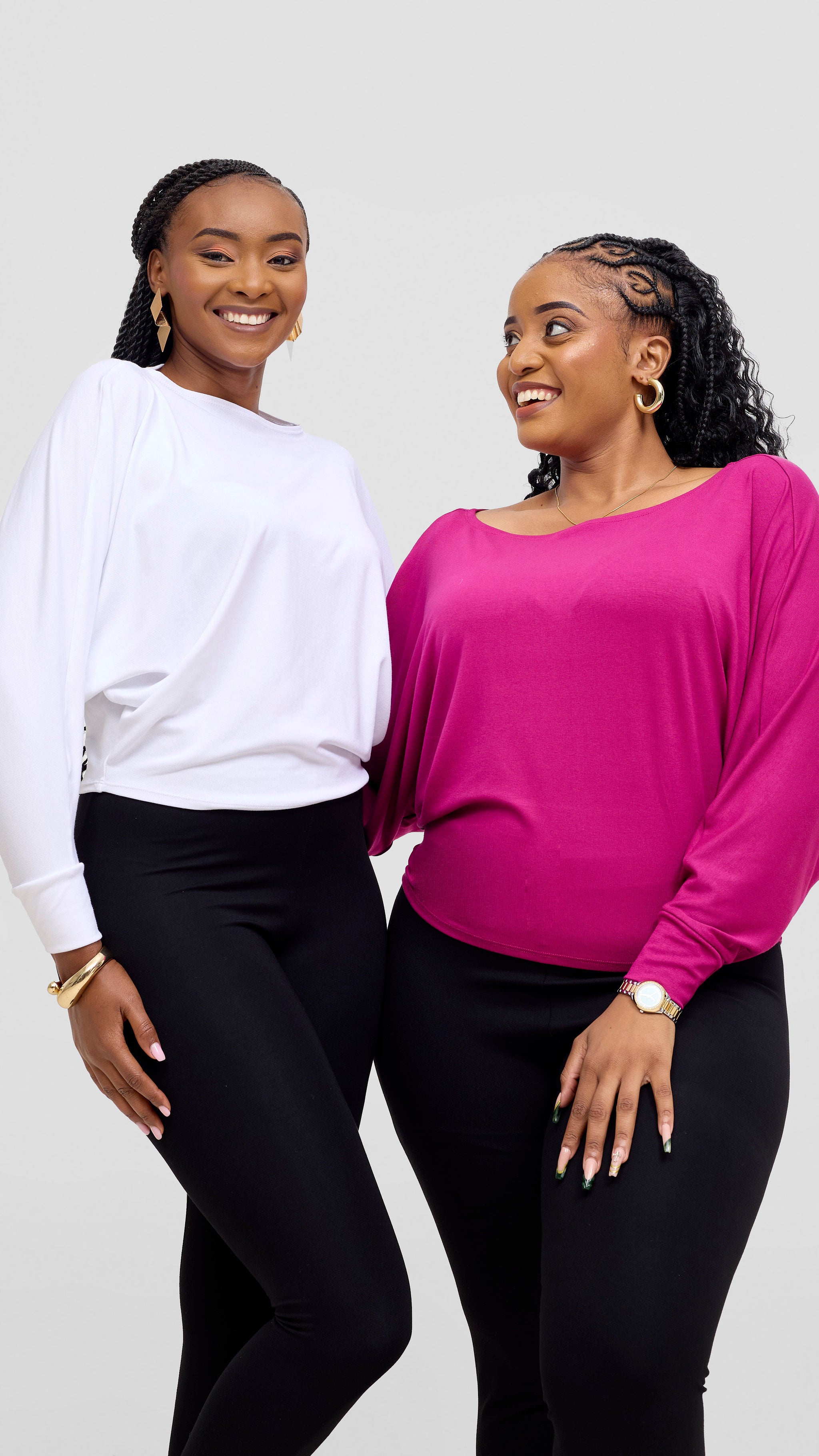 Vivo Bana Batwing Top - Fuschia