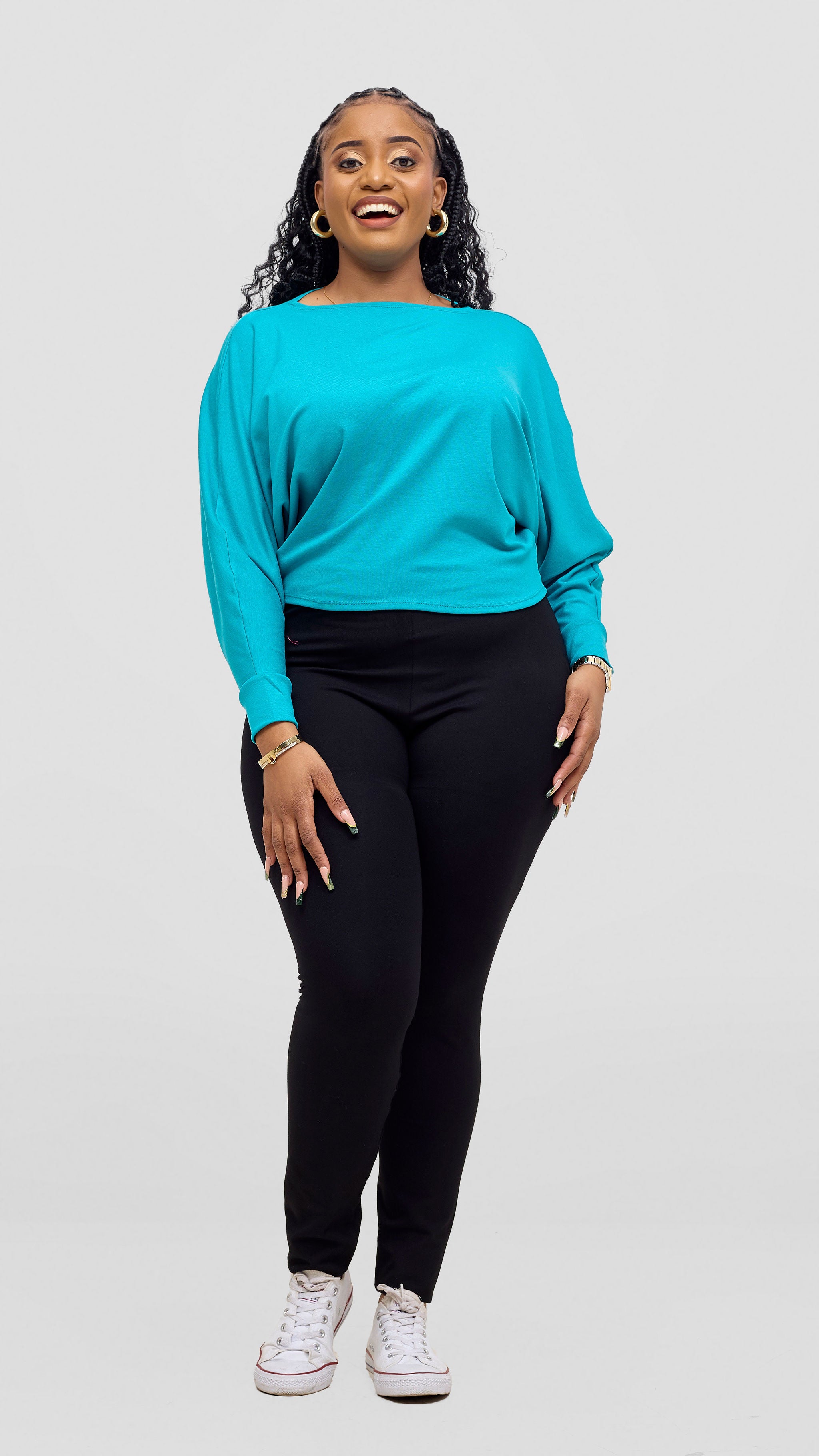 Vivo Bana Batwing Top - Sea Green