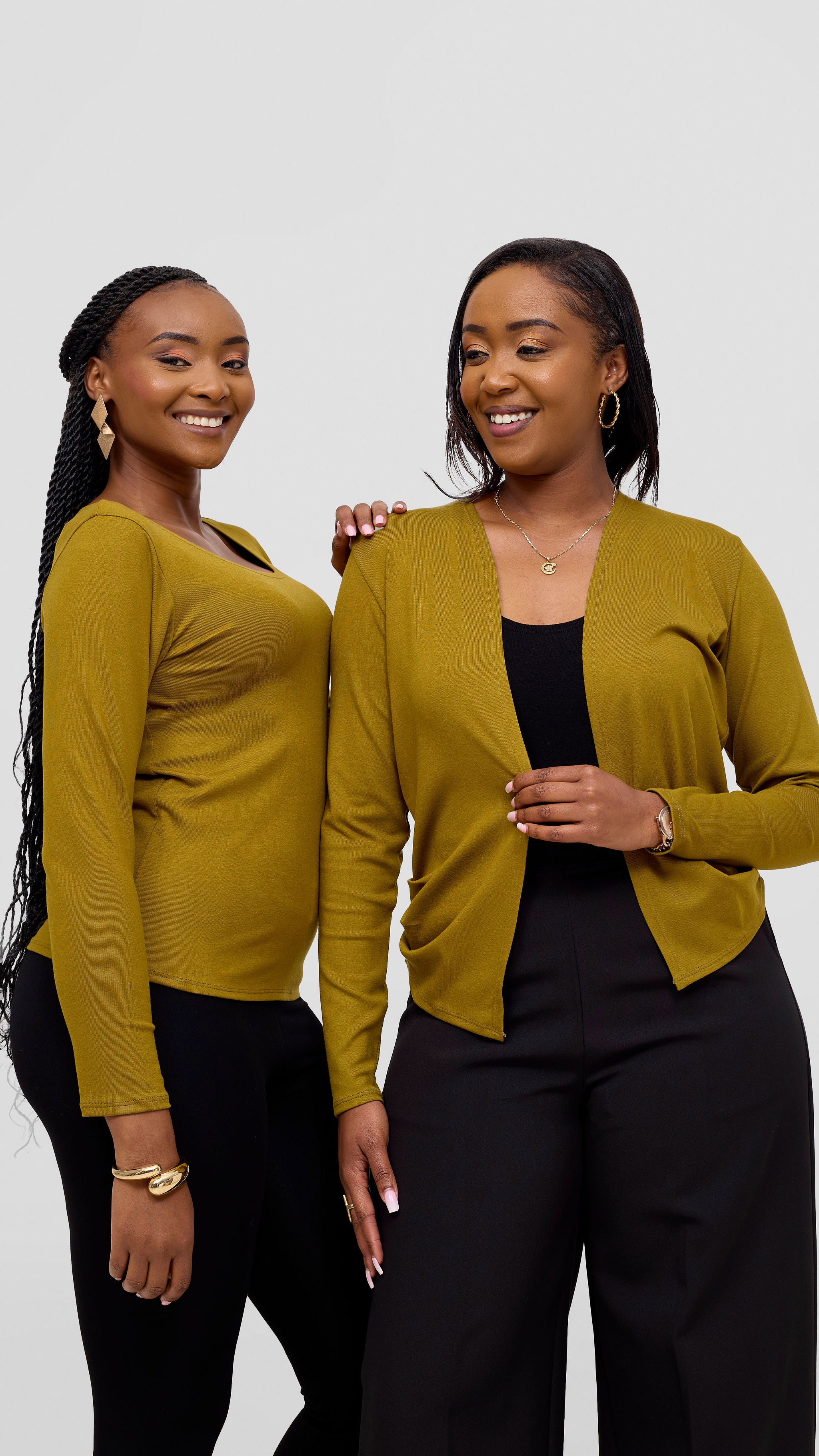 Vivo Basic Val Long Sleeve Top - Dark Olive