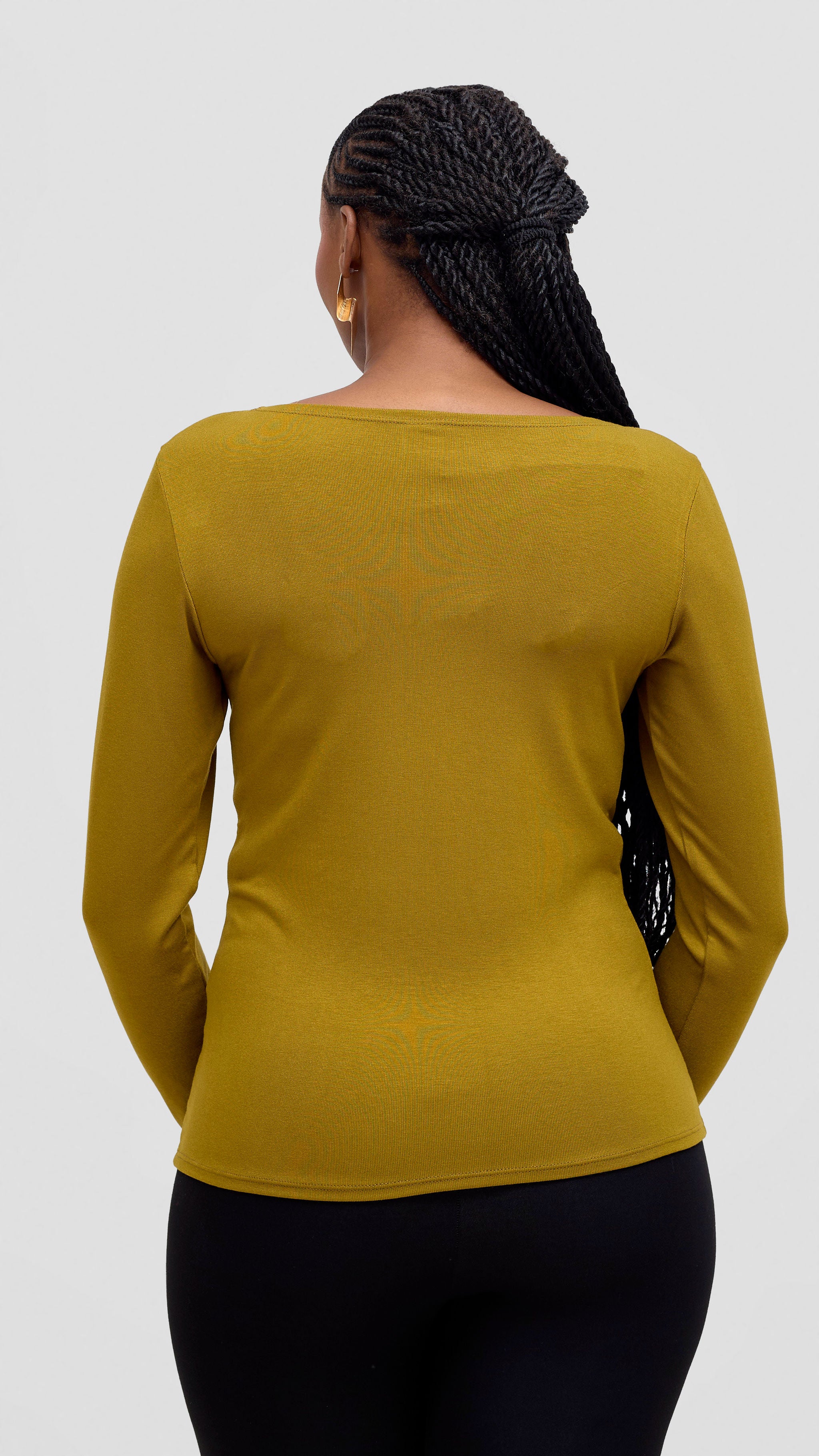 Vivo Basic Val Long Sleeve Top - Dark Olive