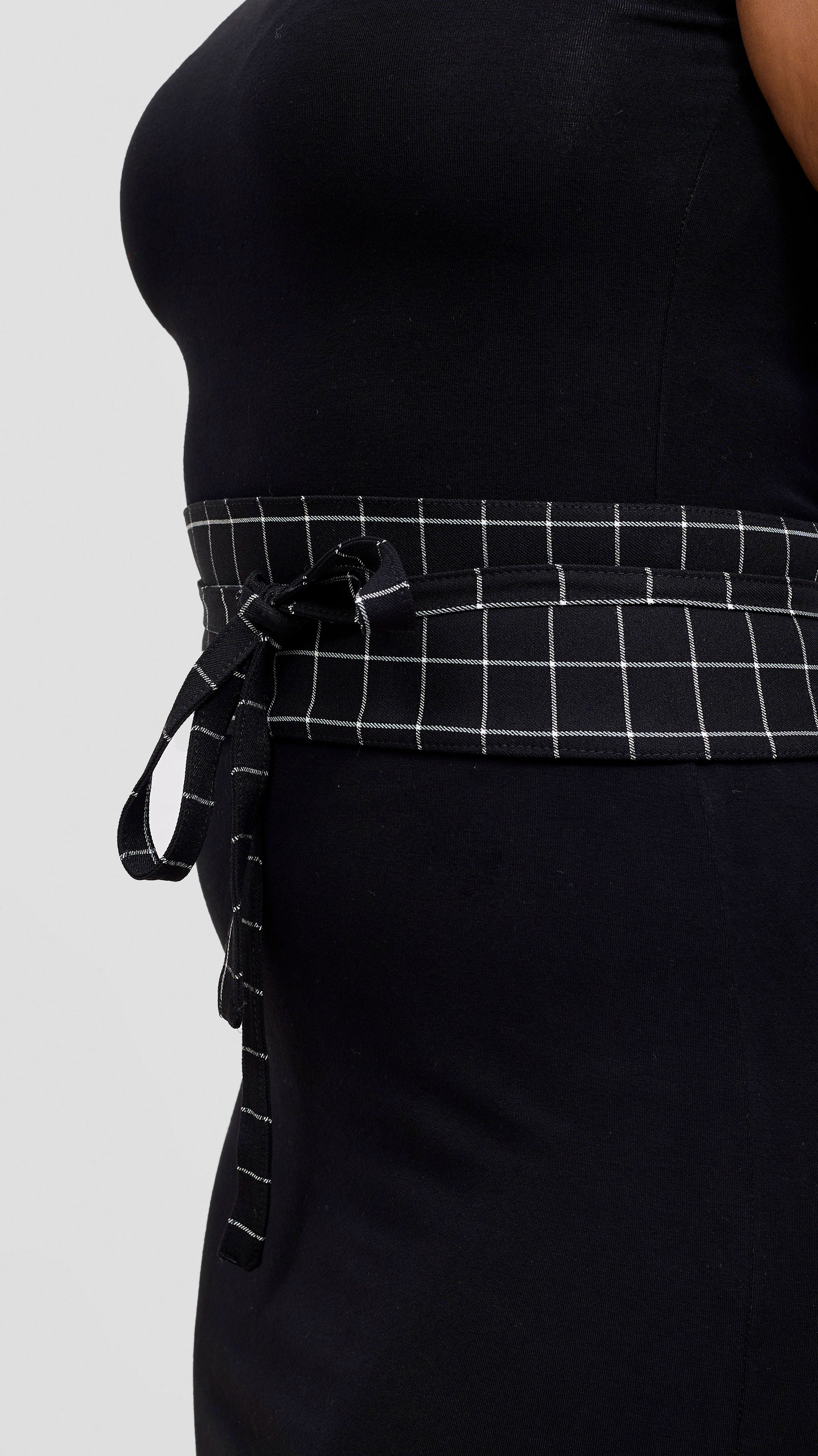 Vivo Basic Strappy Belt - Black Checked Print