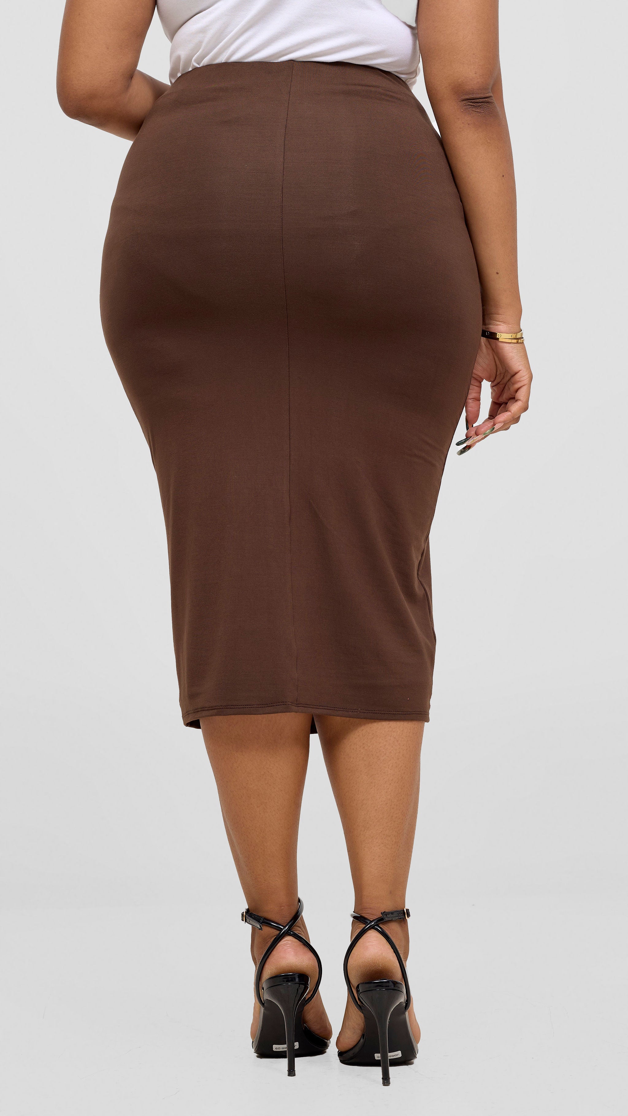 Vivo Basic Lined Capri Skirt - Chocolate