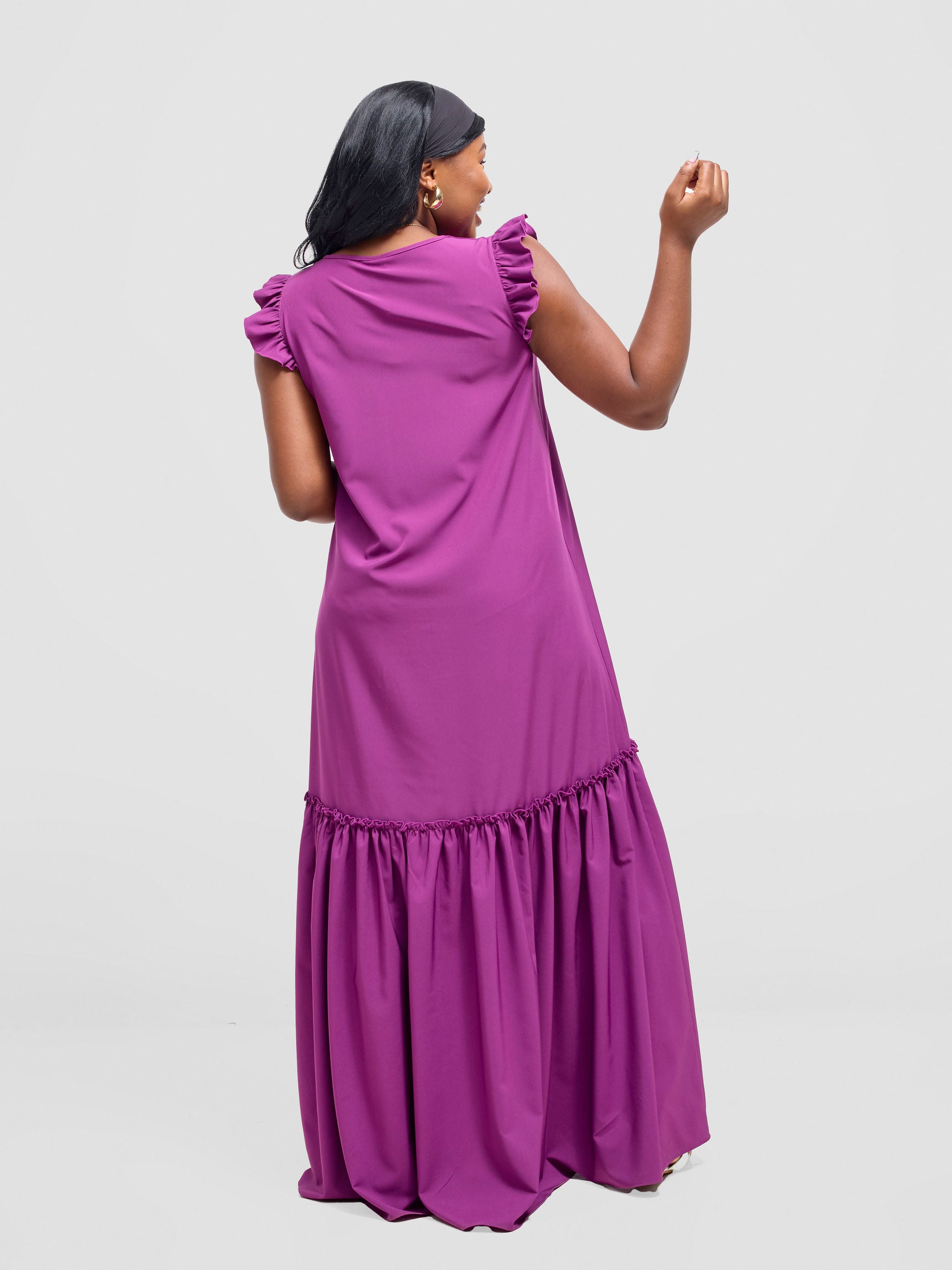 Vivo Nasinka V-Neck Maxi Dress - Purple