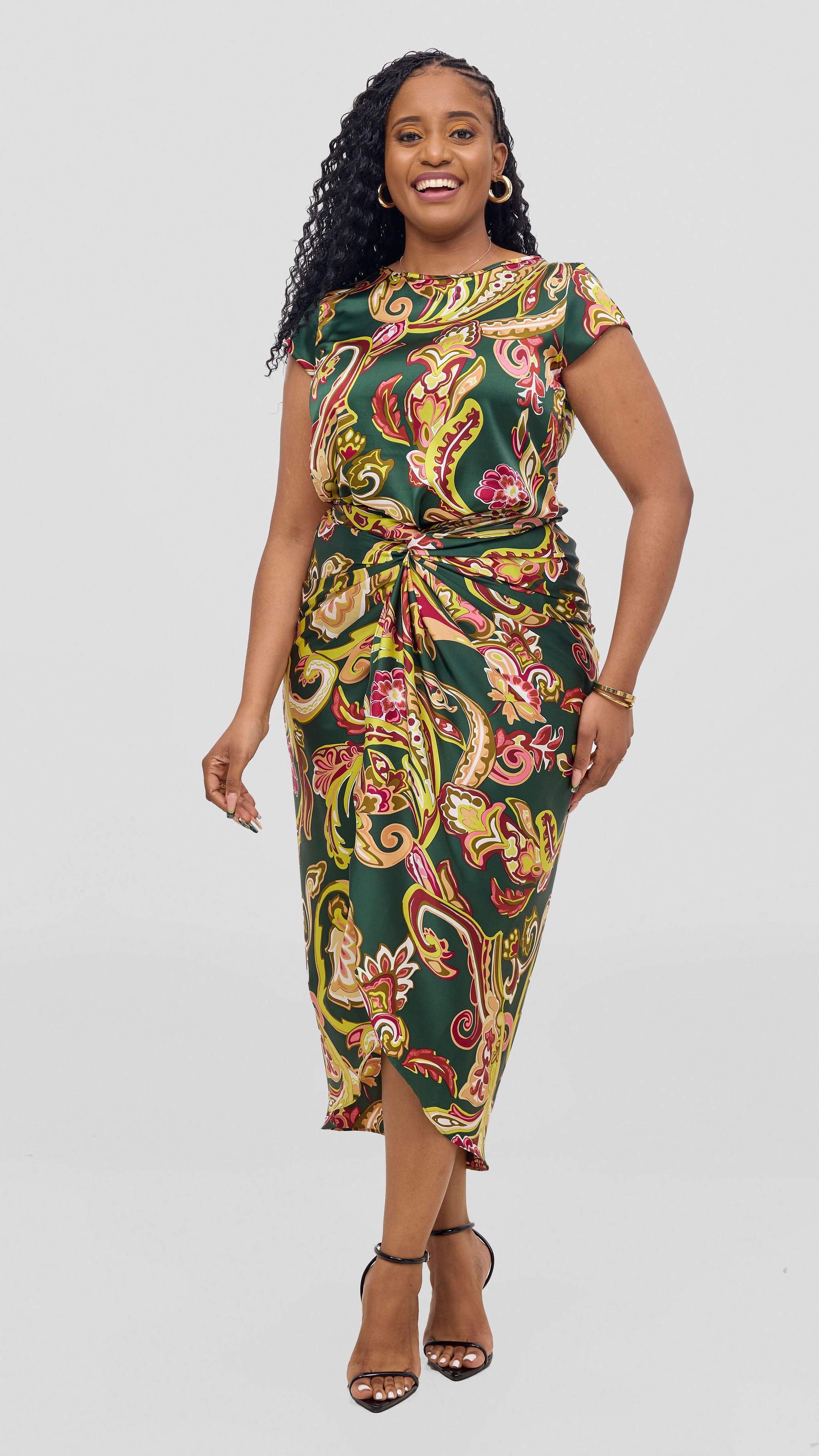 Vivo Sarong Skirt - Dark Green / Hunters Print