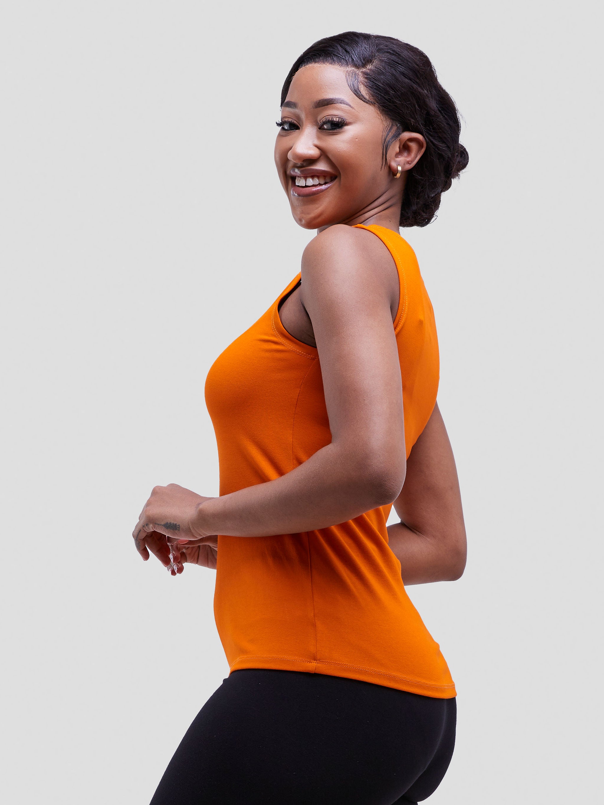Zoya Basic Val Tank Top - Burnt Orange