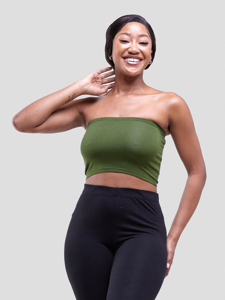 Zoya Basic Jersey Bandeau - Hunters Green - Shopzetu
