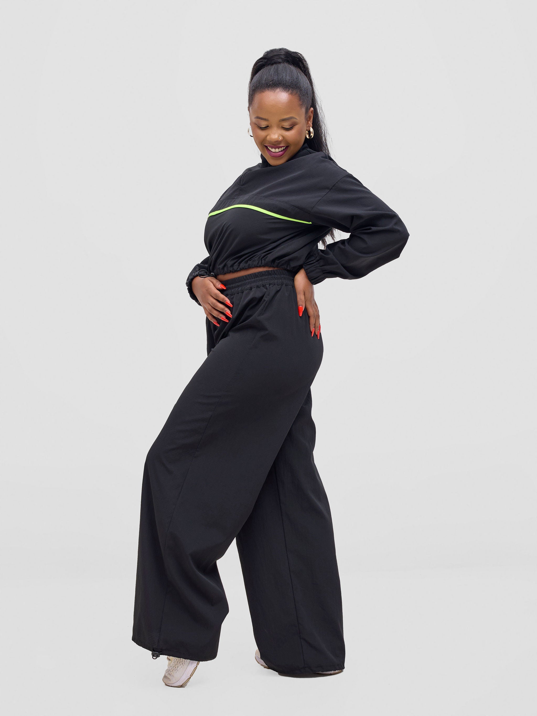 Zoya Vasha Track Pants With Pockets - Black