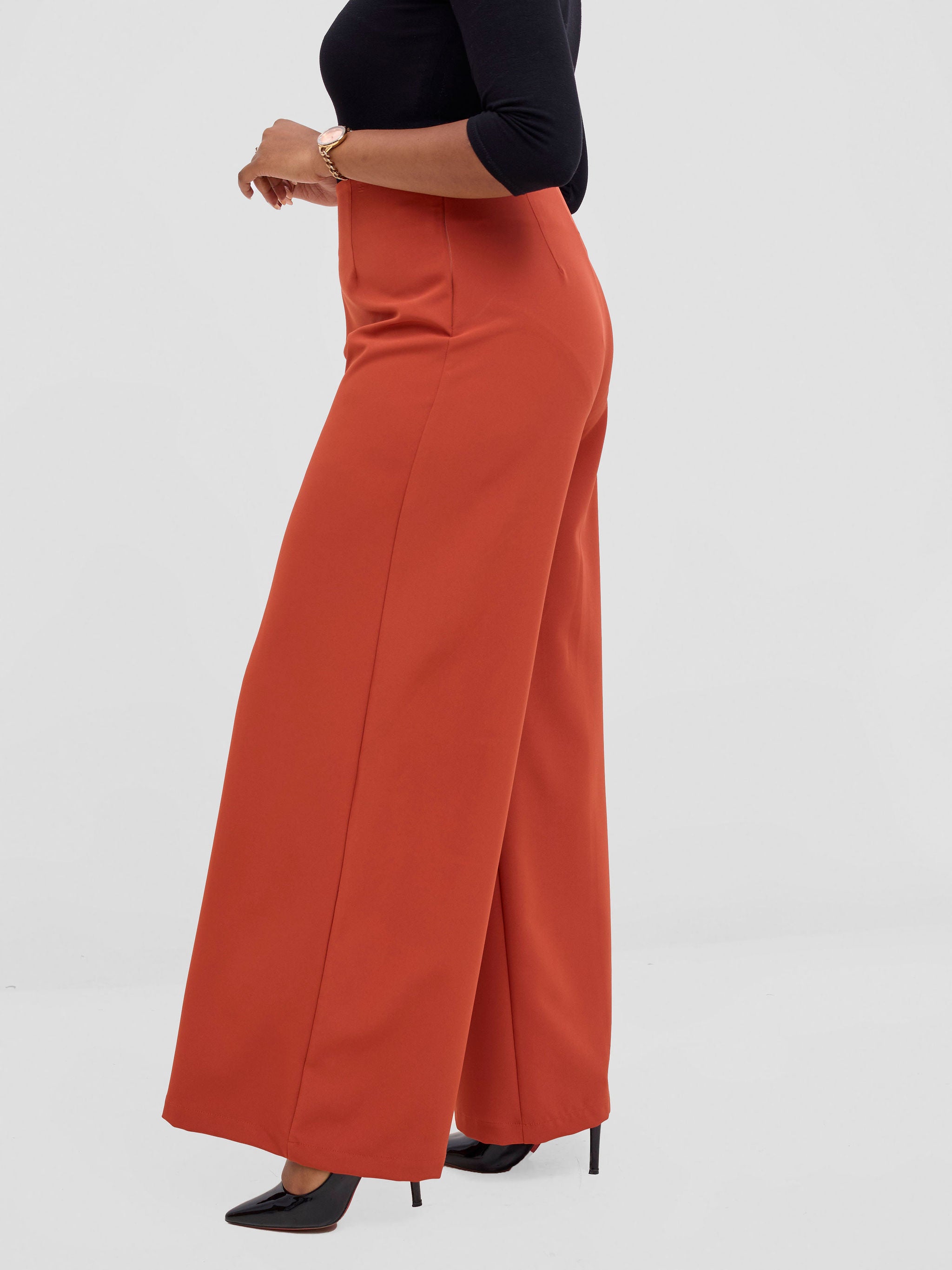 Vivo Tatili Wide Leg Pants - Burnt Orange