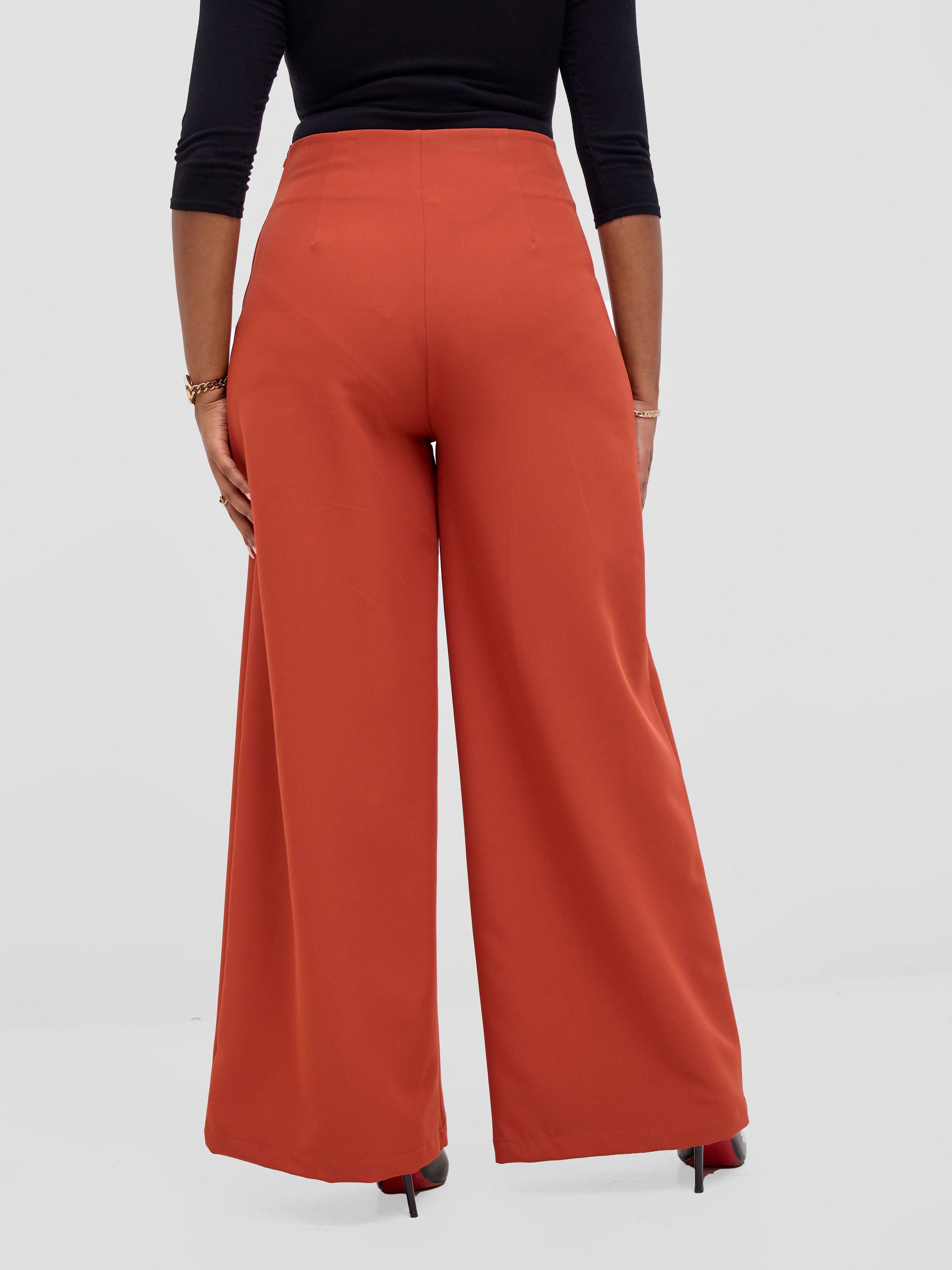 Vivo Tatili Wide Leg Pants - Burnt Orange