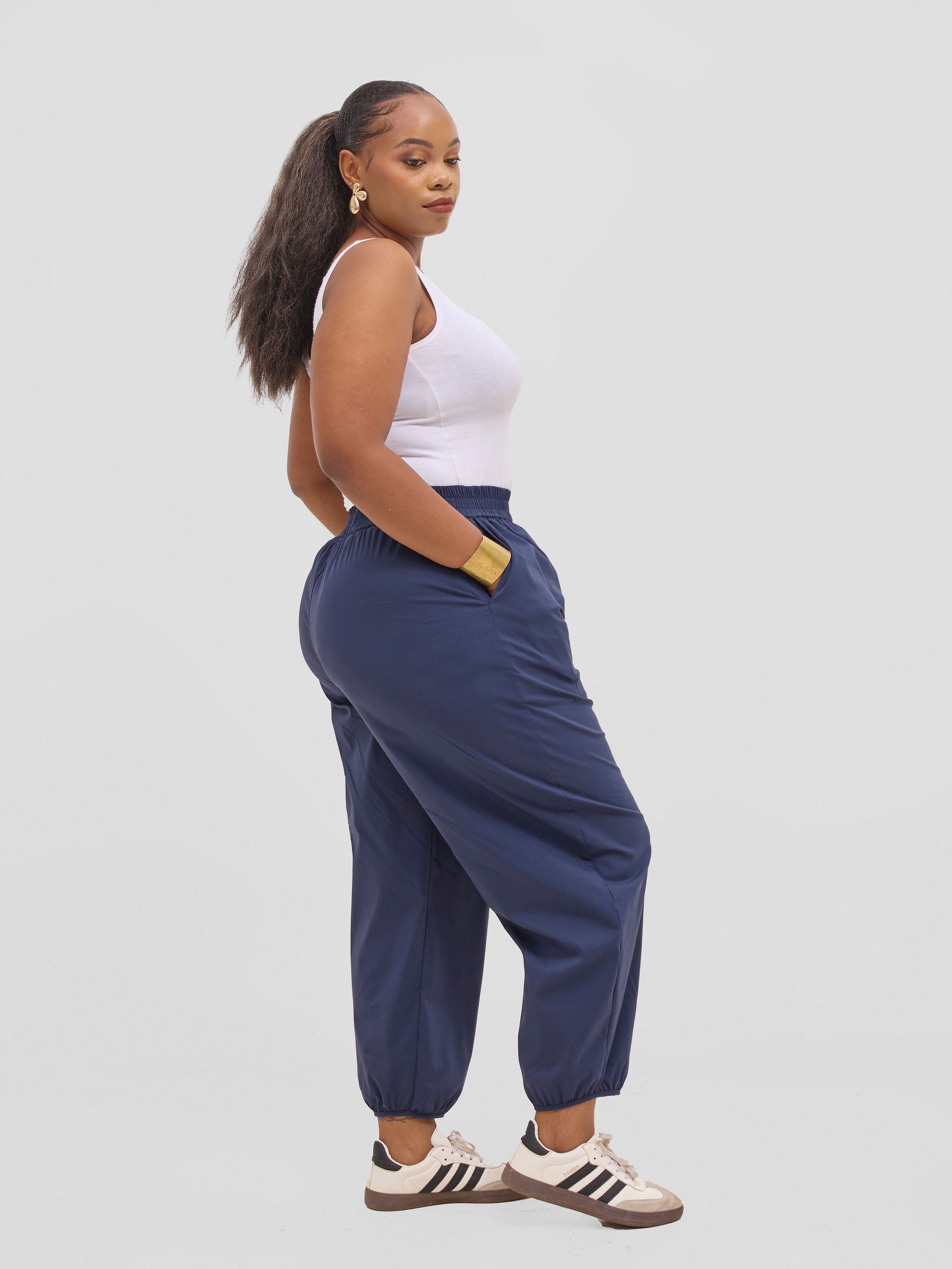 Safari Sizani Barrel Pants - Navy Blue