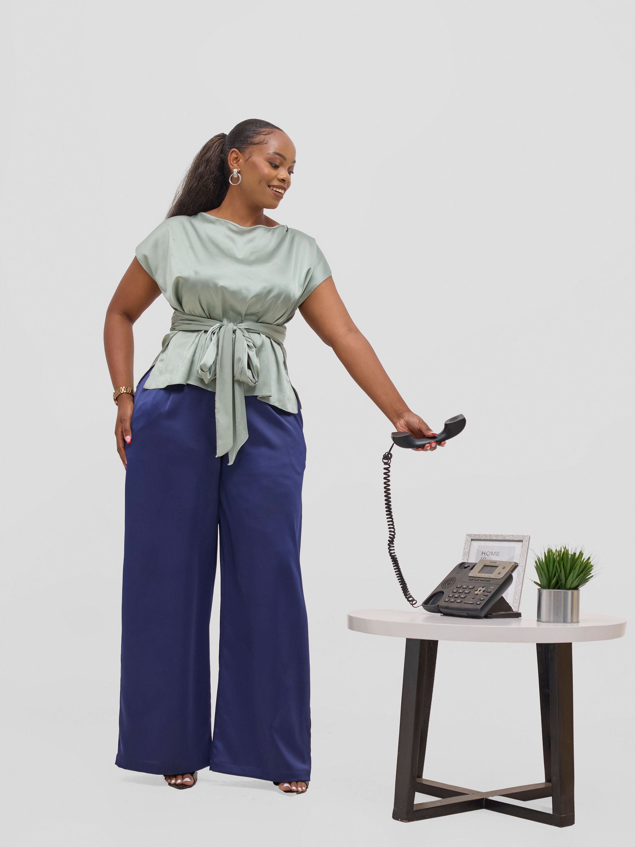 Vivo Yene Front Tie Top - Mint Green