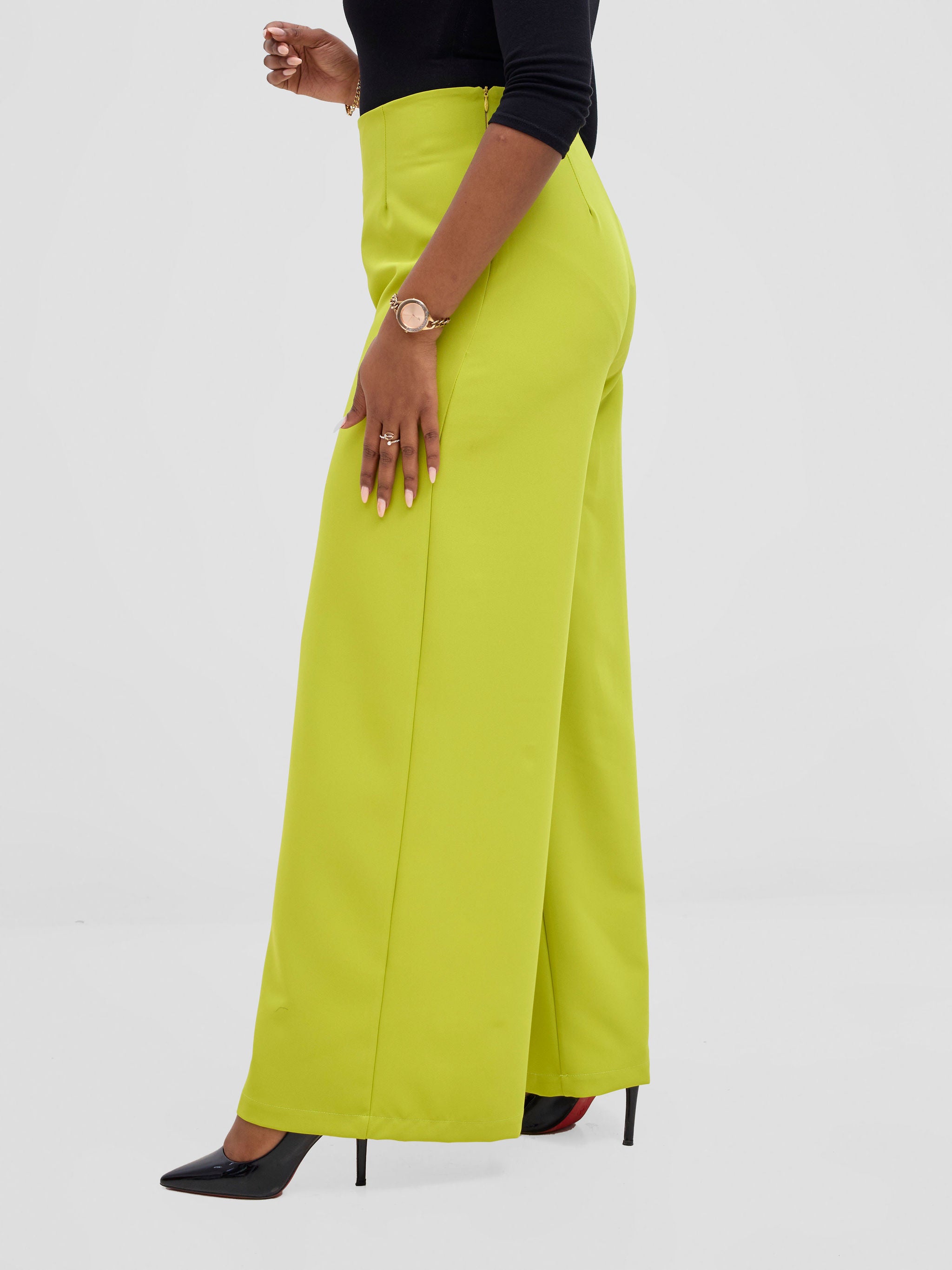 Vivo Tatili Wide Leg Pants - Light Olive