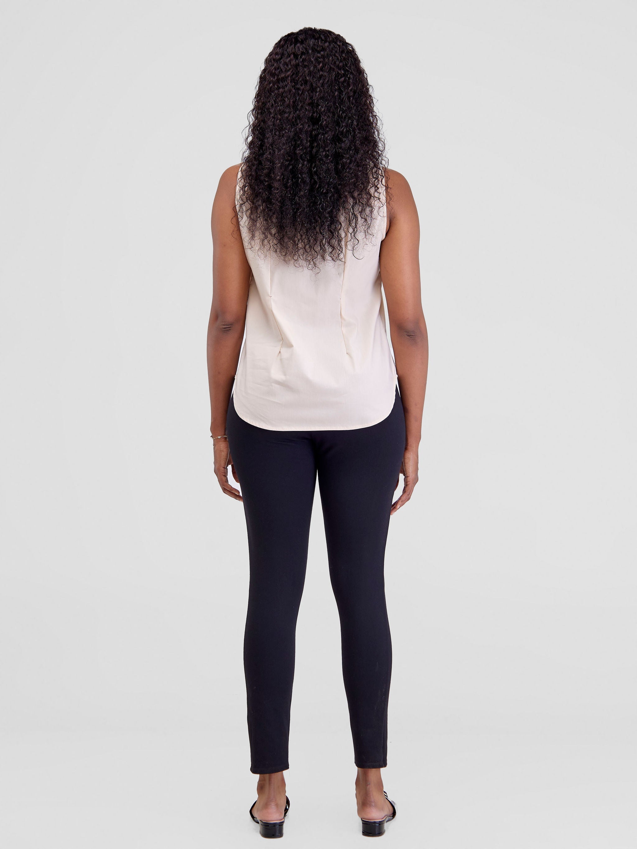 Safari Kamari Halter Shirt - Beige
