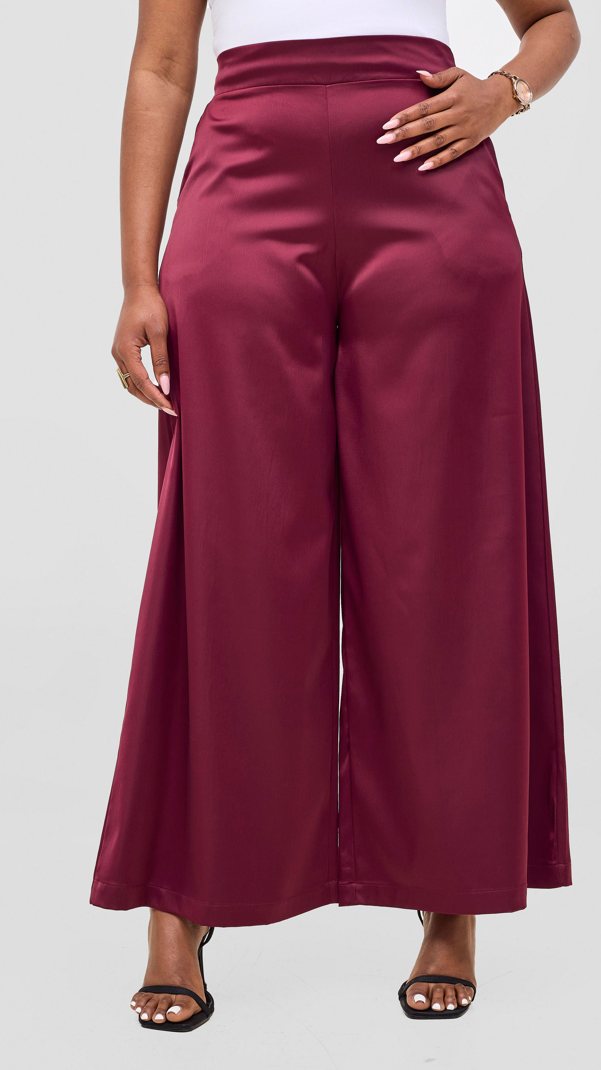Vivo Iyana Wide Leg Pants - Maroon