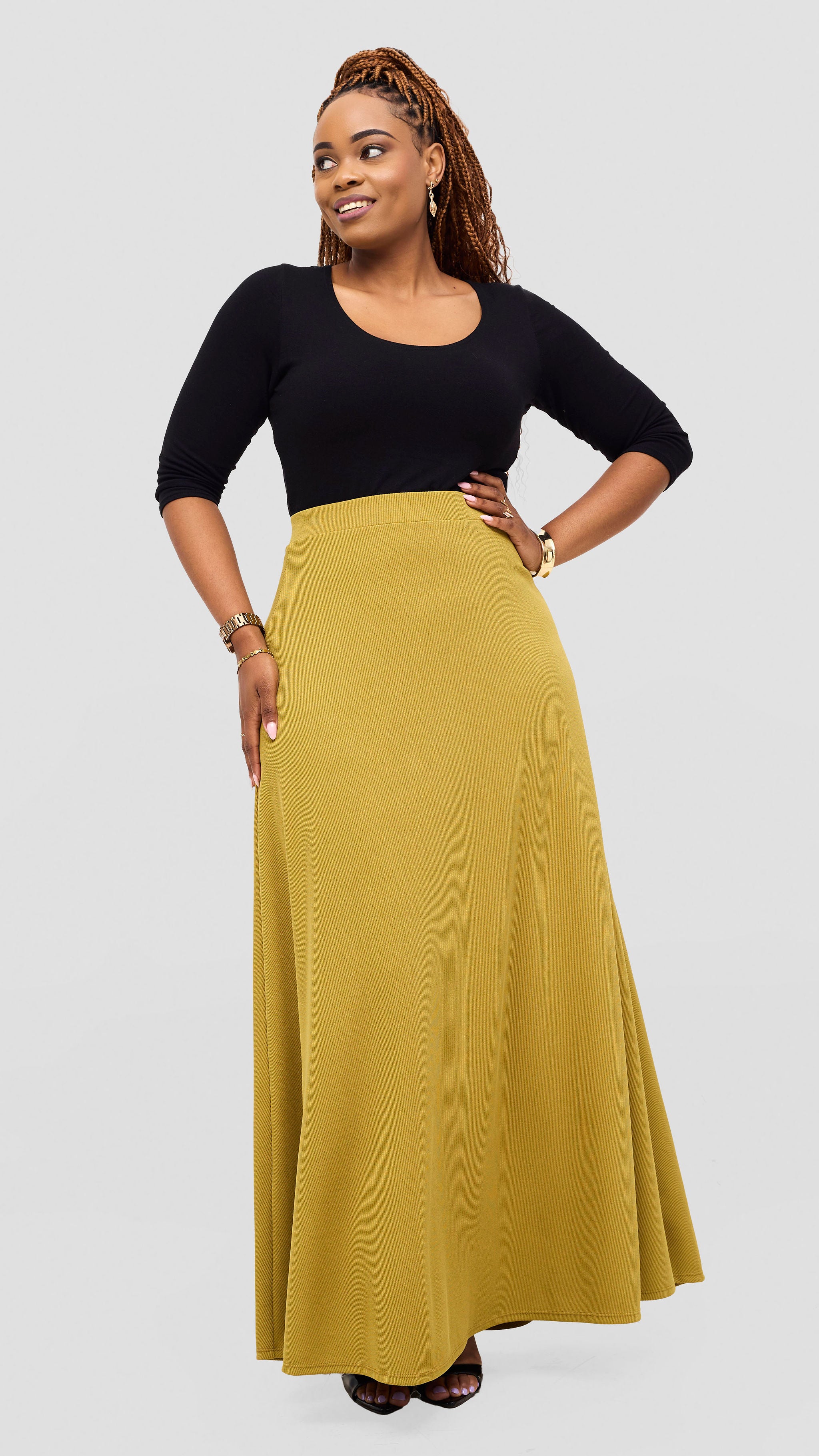 Vivo Tanda Maxi Skirt - Olive