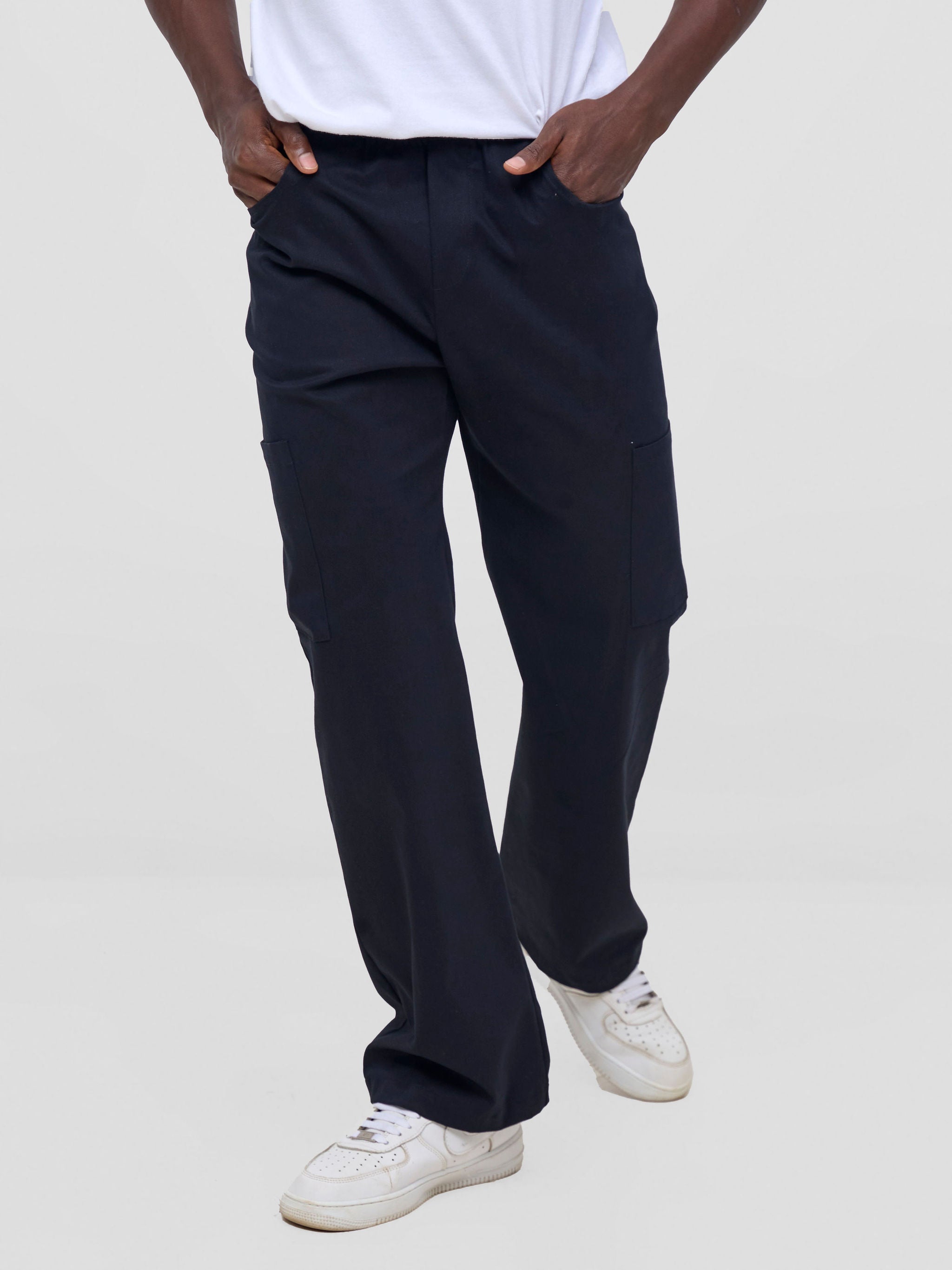 Zoya Nia Wide Cargo Pants - Black