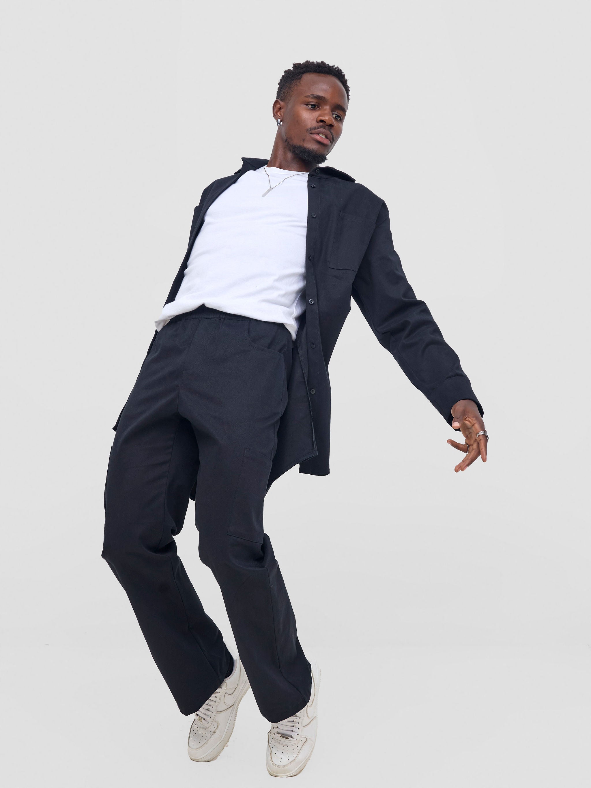Zoya Nia Wide Cargo Pants - Black