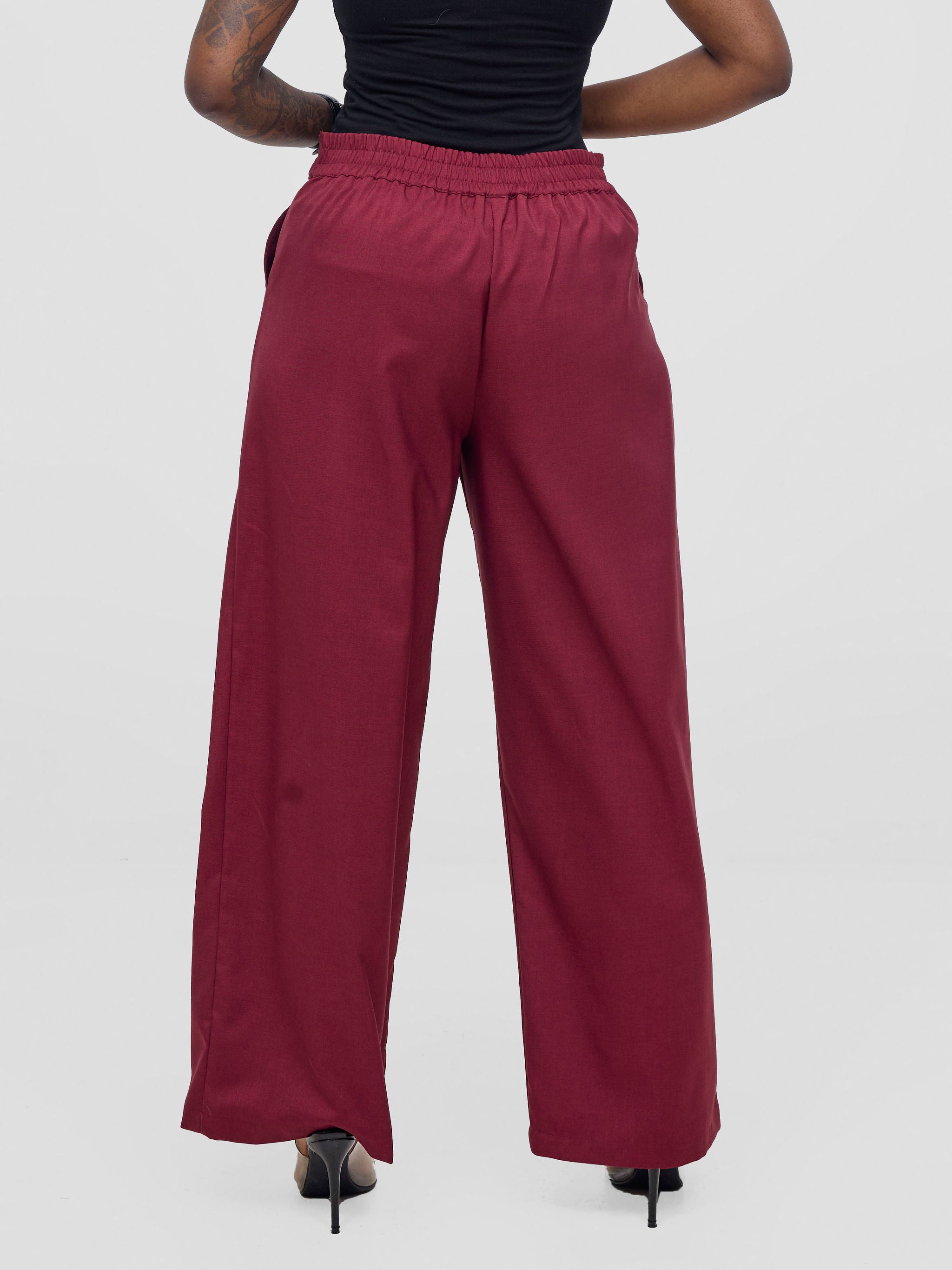 Vivo Niari straight leg Pants - Maroon