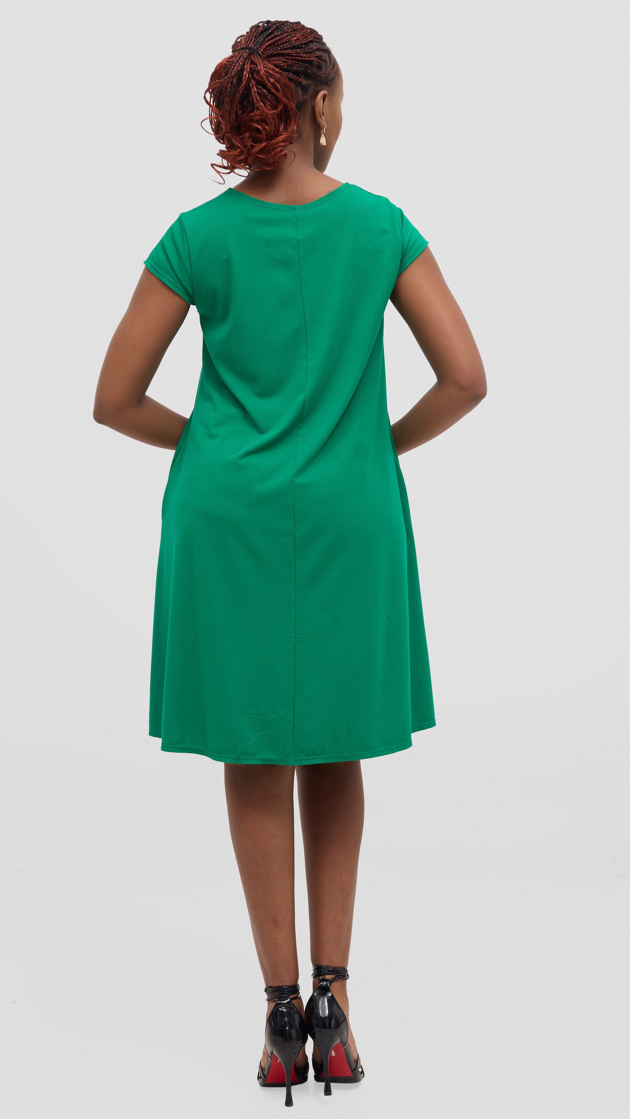 Vivo Basic Kena Tent Knee Length Dress - Green