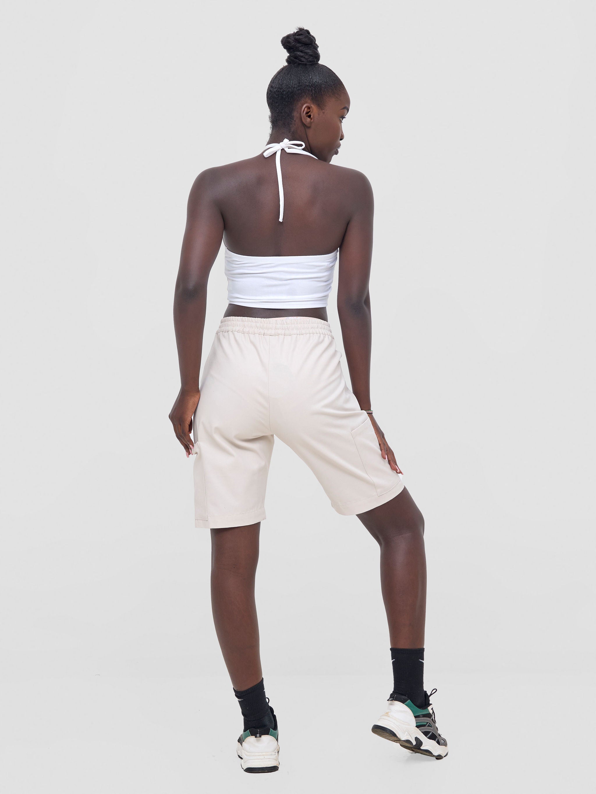 Zoya Nia Cargo Shorts - Beige