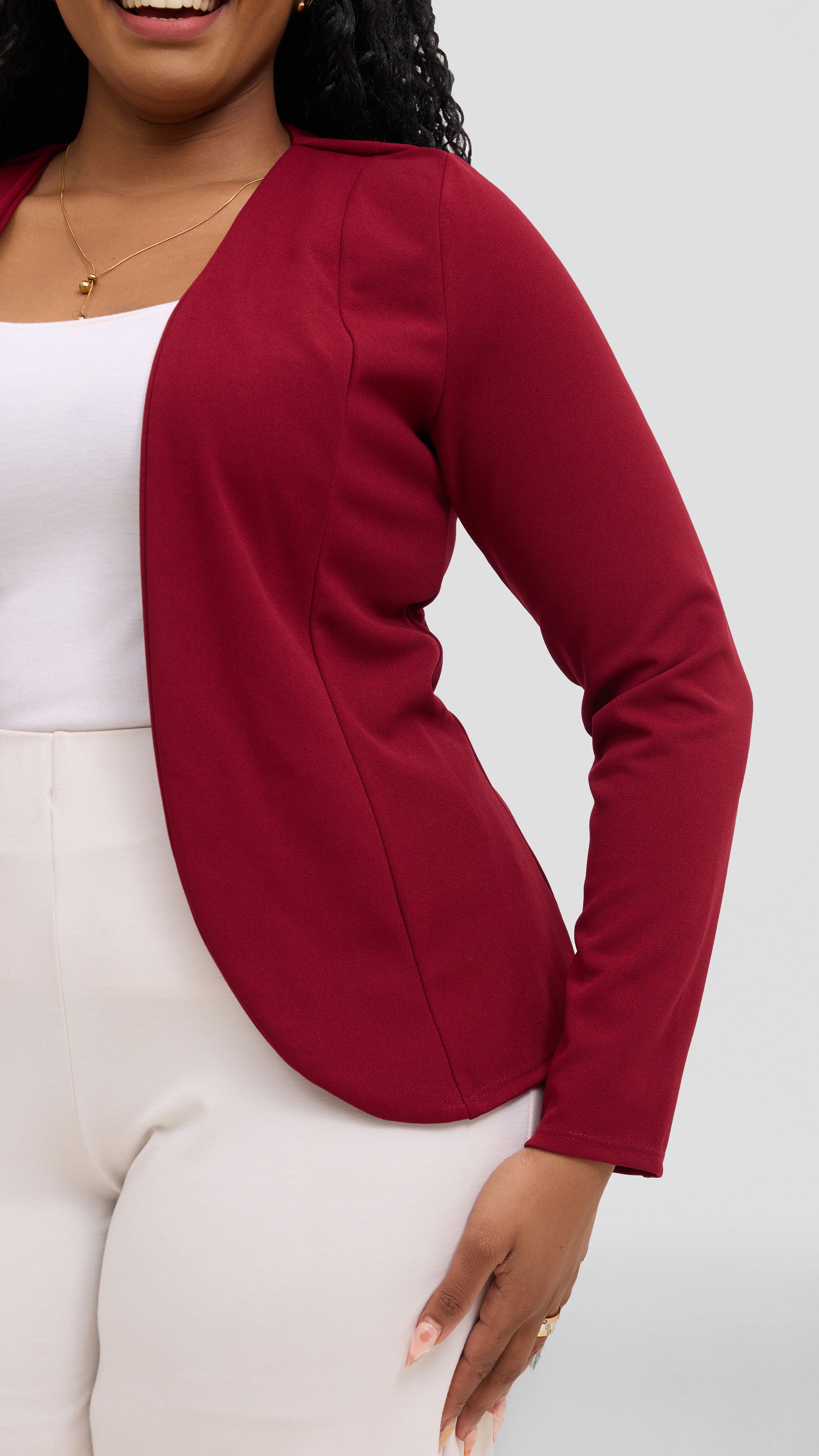 Vivo Basic Dua Jacket - Wine Red