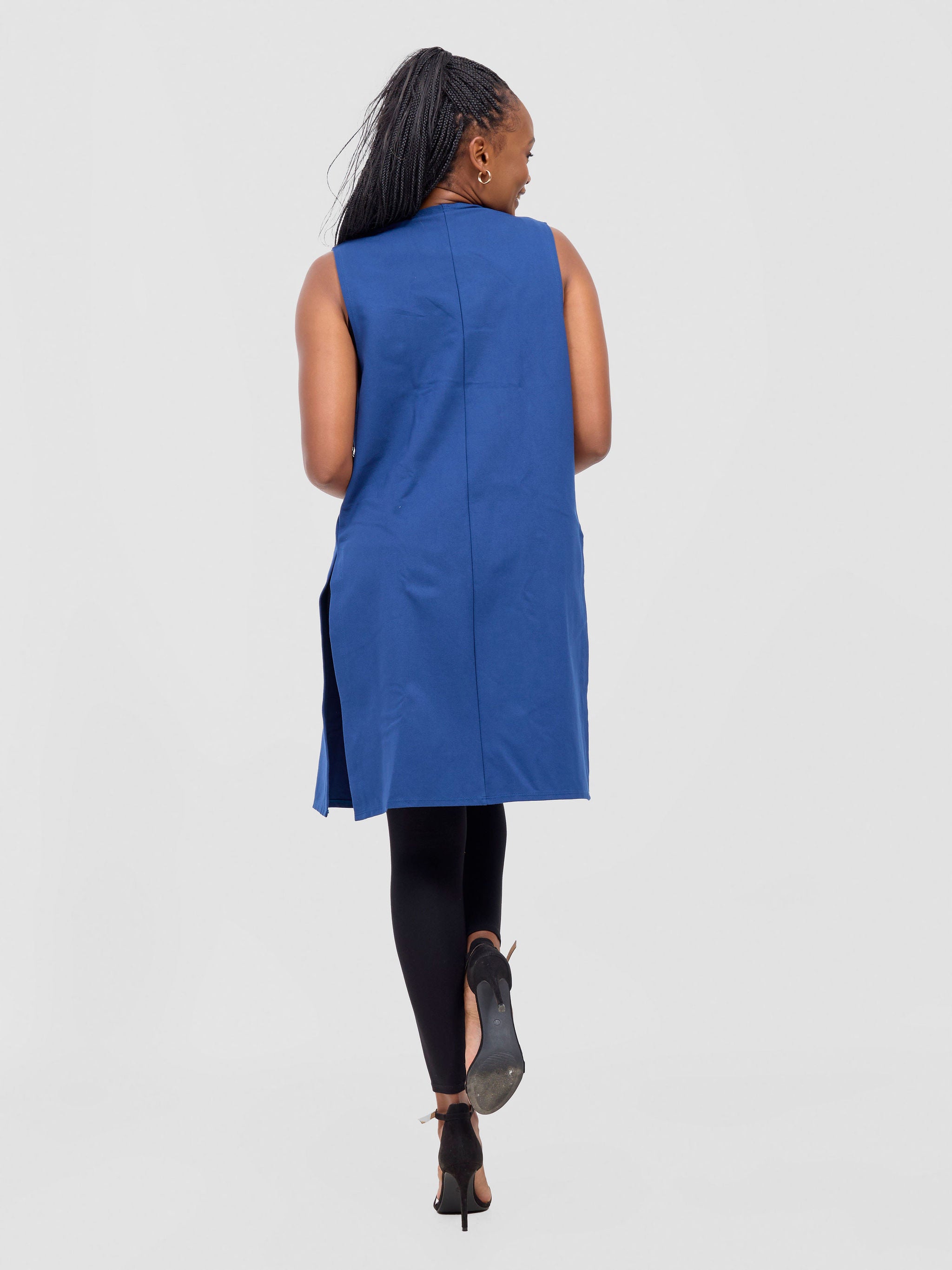 Vivo Waridi Sleeveless Overcoat - Teal