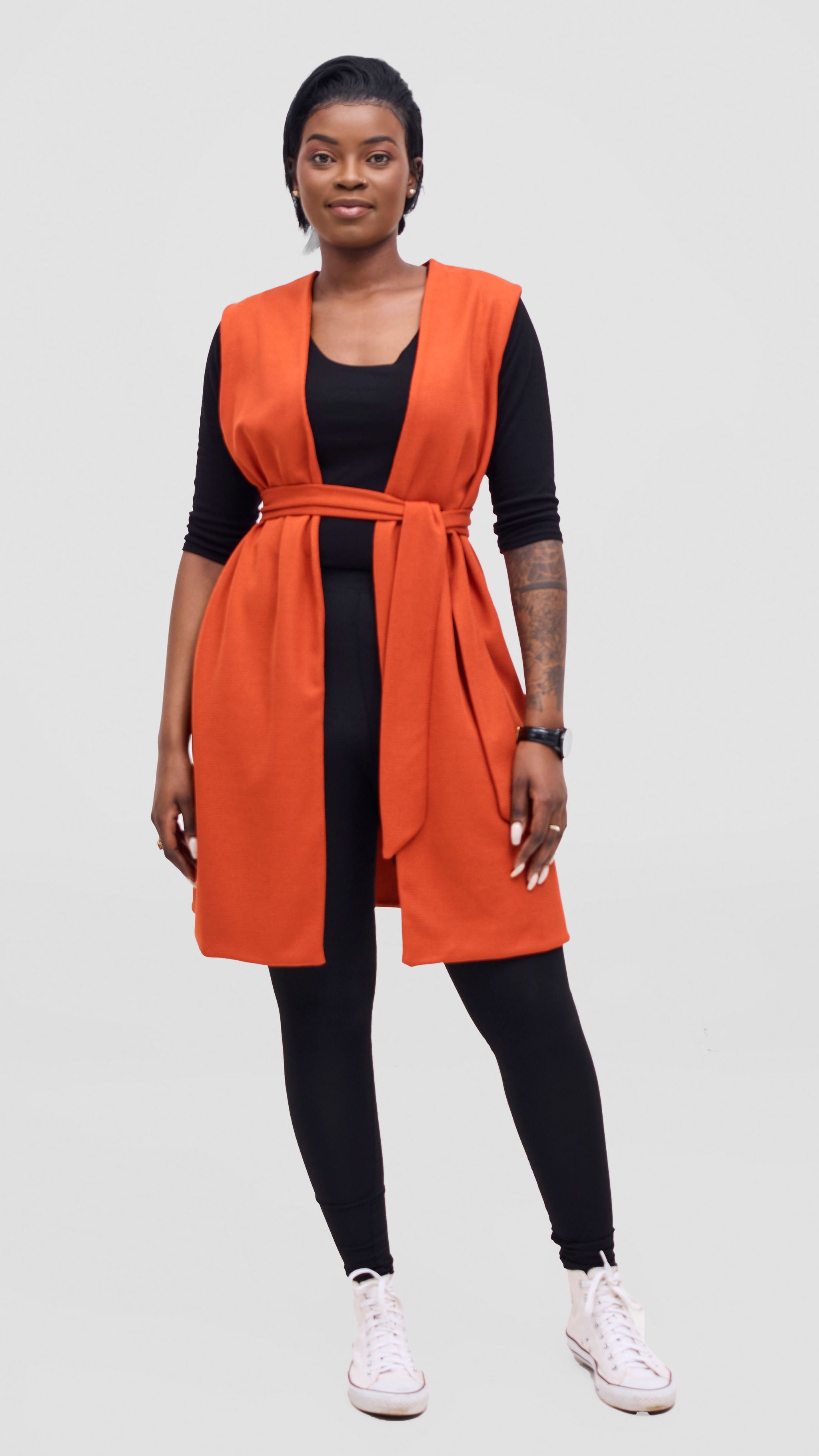 Vivo Selah Double Layered Coat - Rust