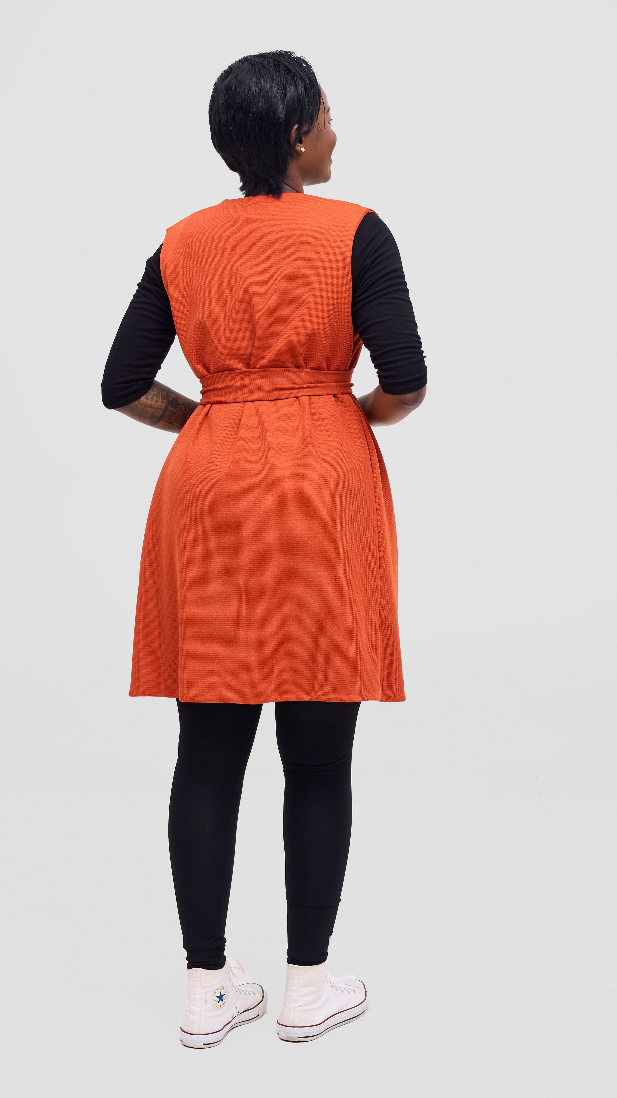 Vivo Selah Double Layered Coat - Rust