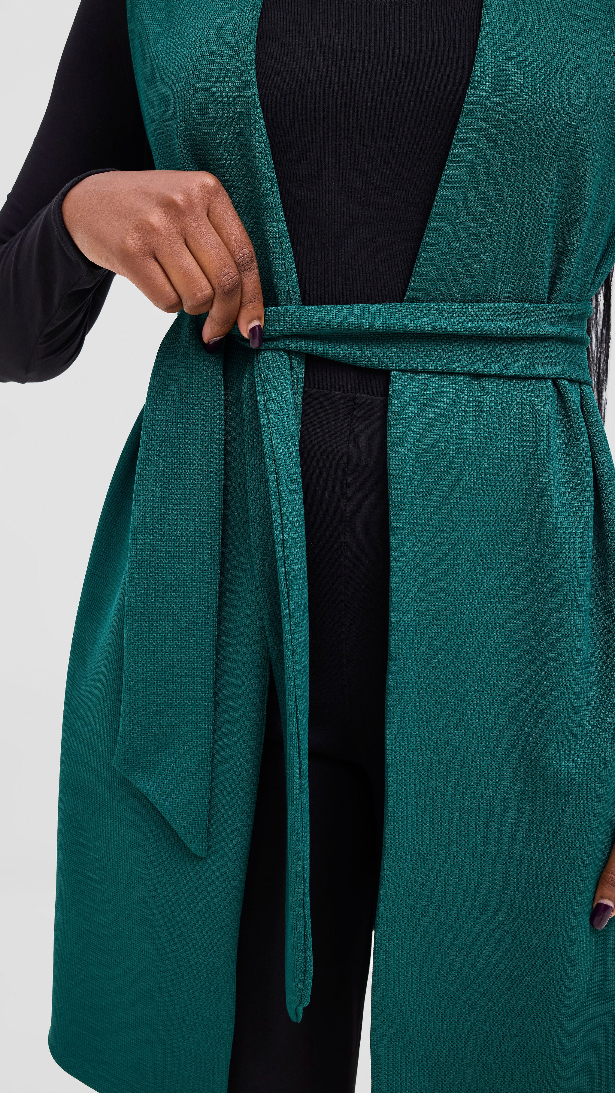 Vivo Selah Double Layered Coat - Dark Green