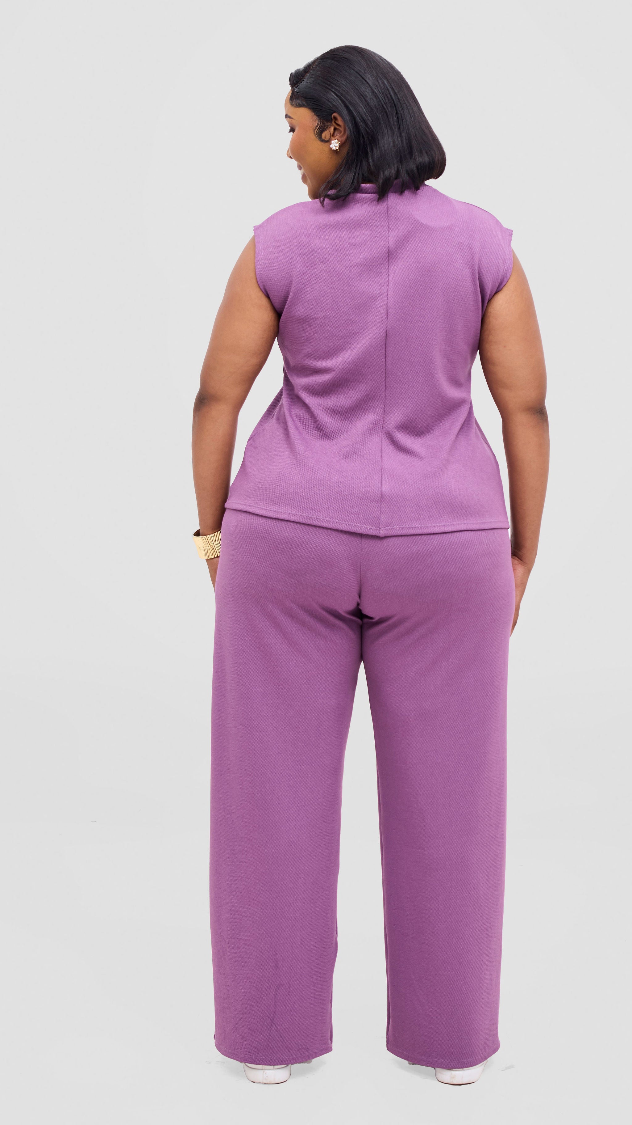 Vivo Selah Mock Neck Top - Lilac