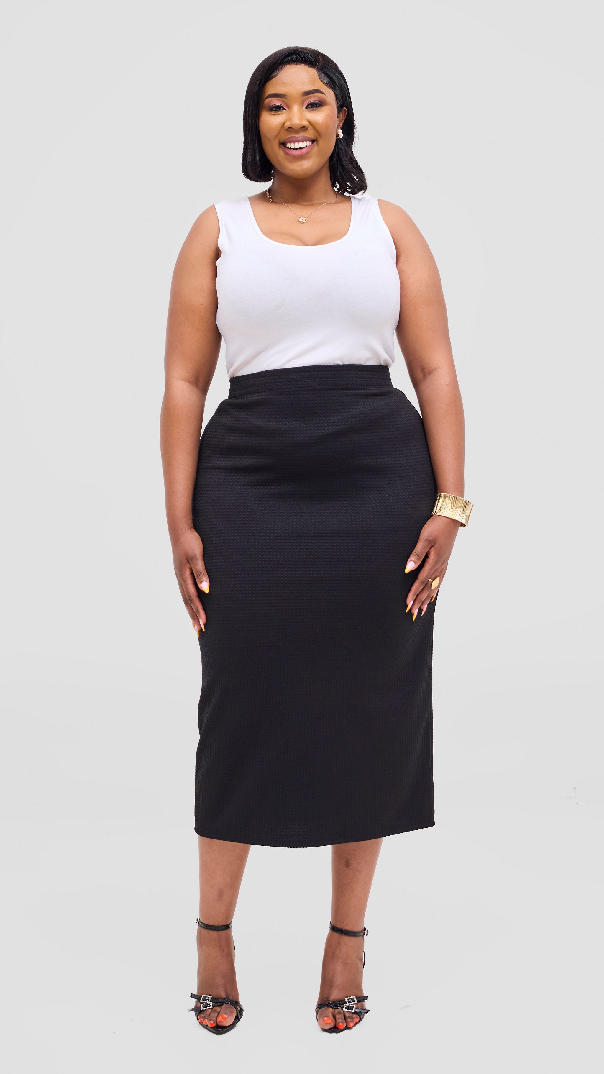 Vivo Selah Midi Skirt - Black