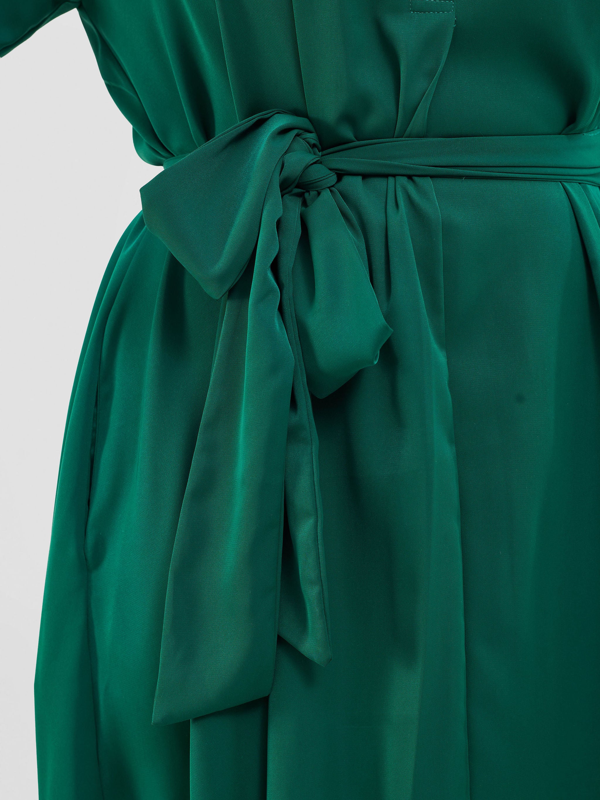 Vivo Yumi High Low Shirt Dress - Green