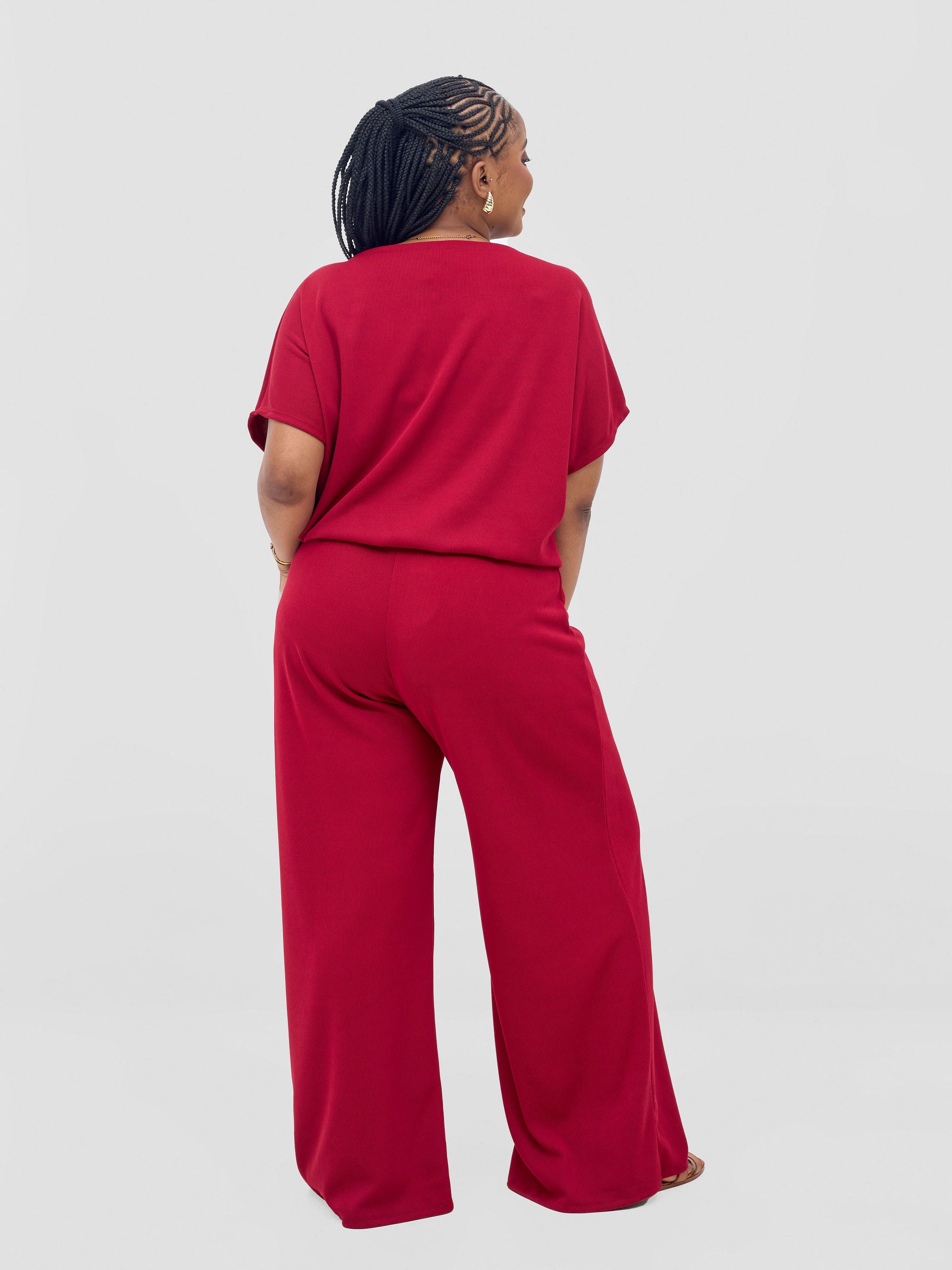 Vivo Safa Drop Shoulder Top - Dark Red