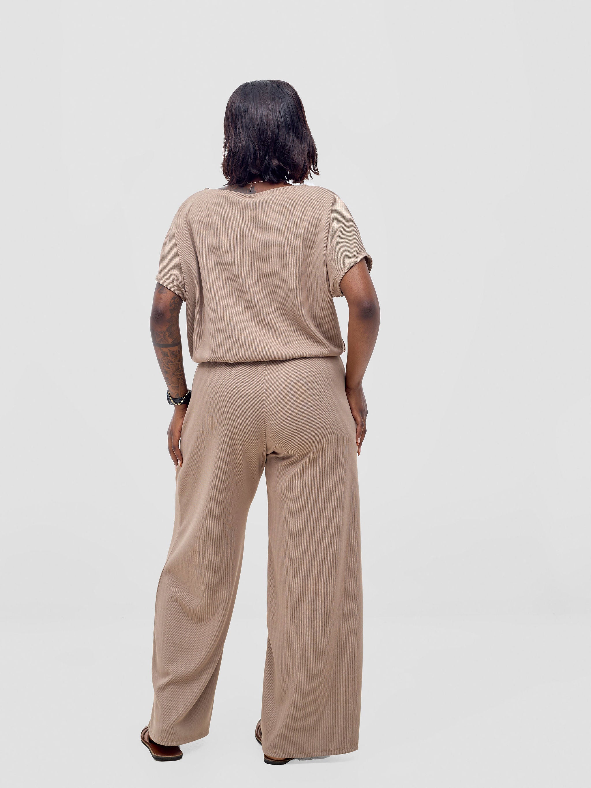 Vivo Safa Drop Shoulder Top - Taupe