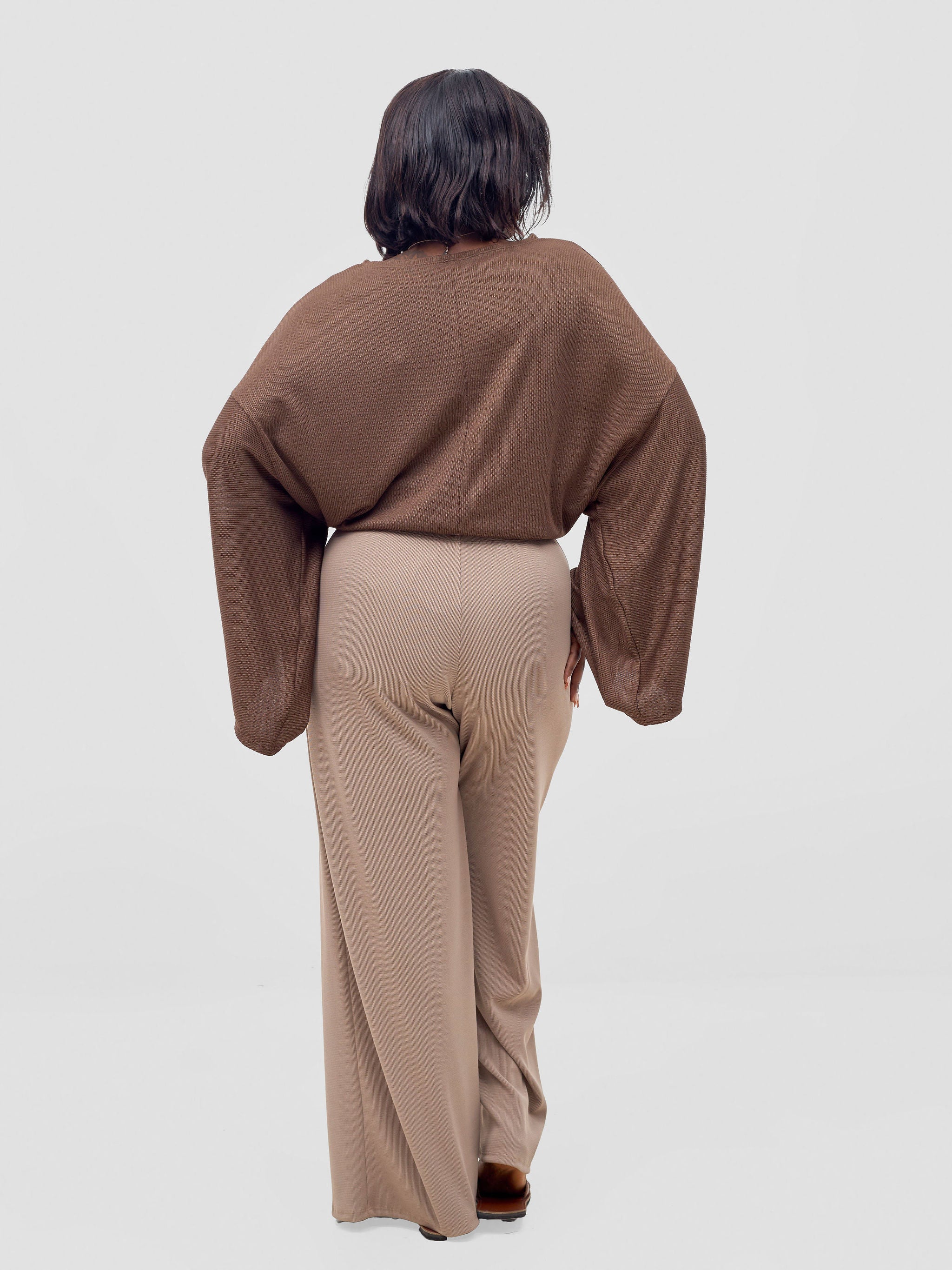 Vivo Safa Drawstring Wide Top - Chocolate