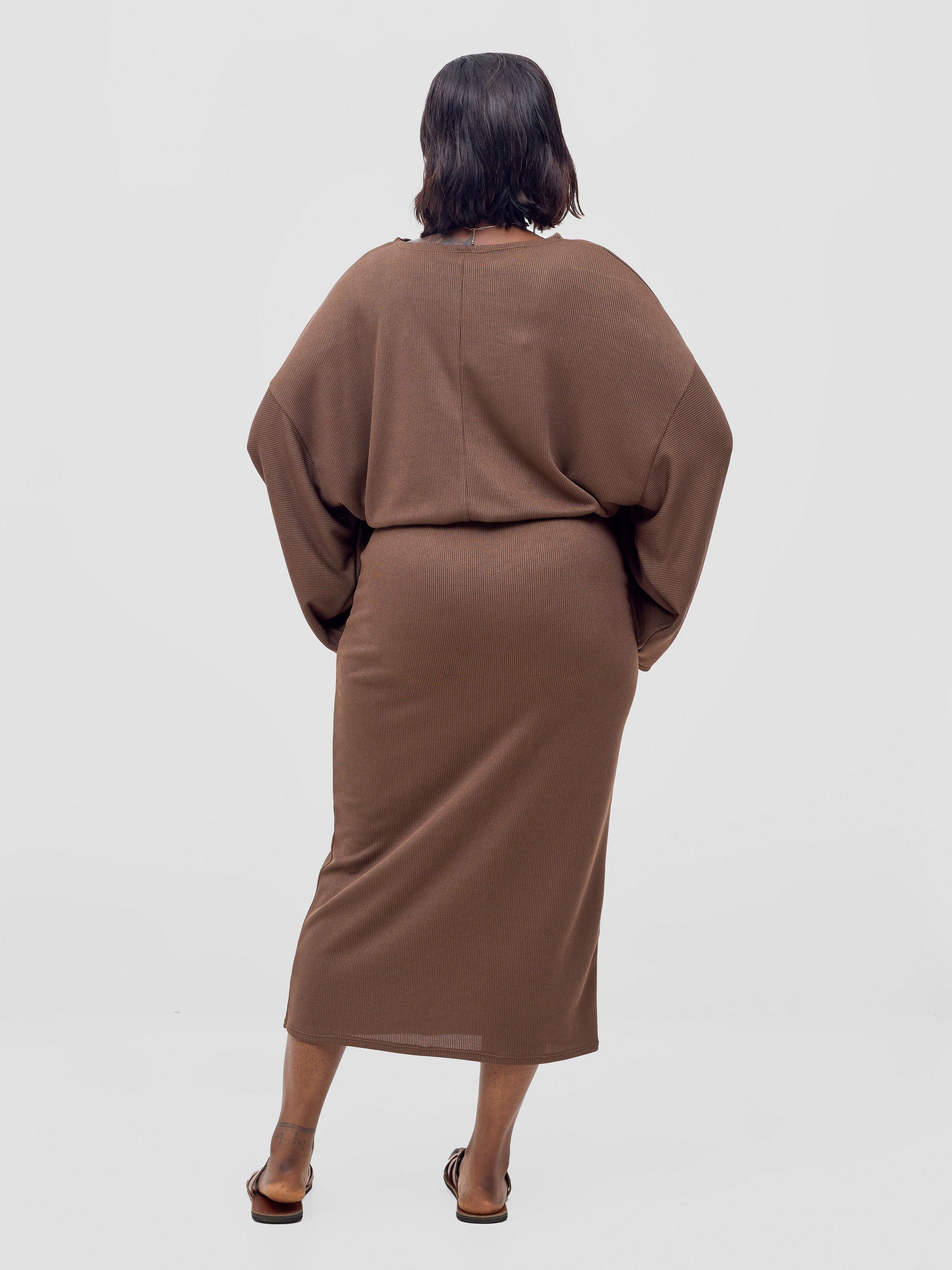 Vivo Safa Drawstring Wide Top - Chocolate