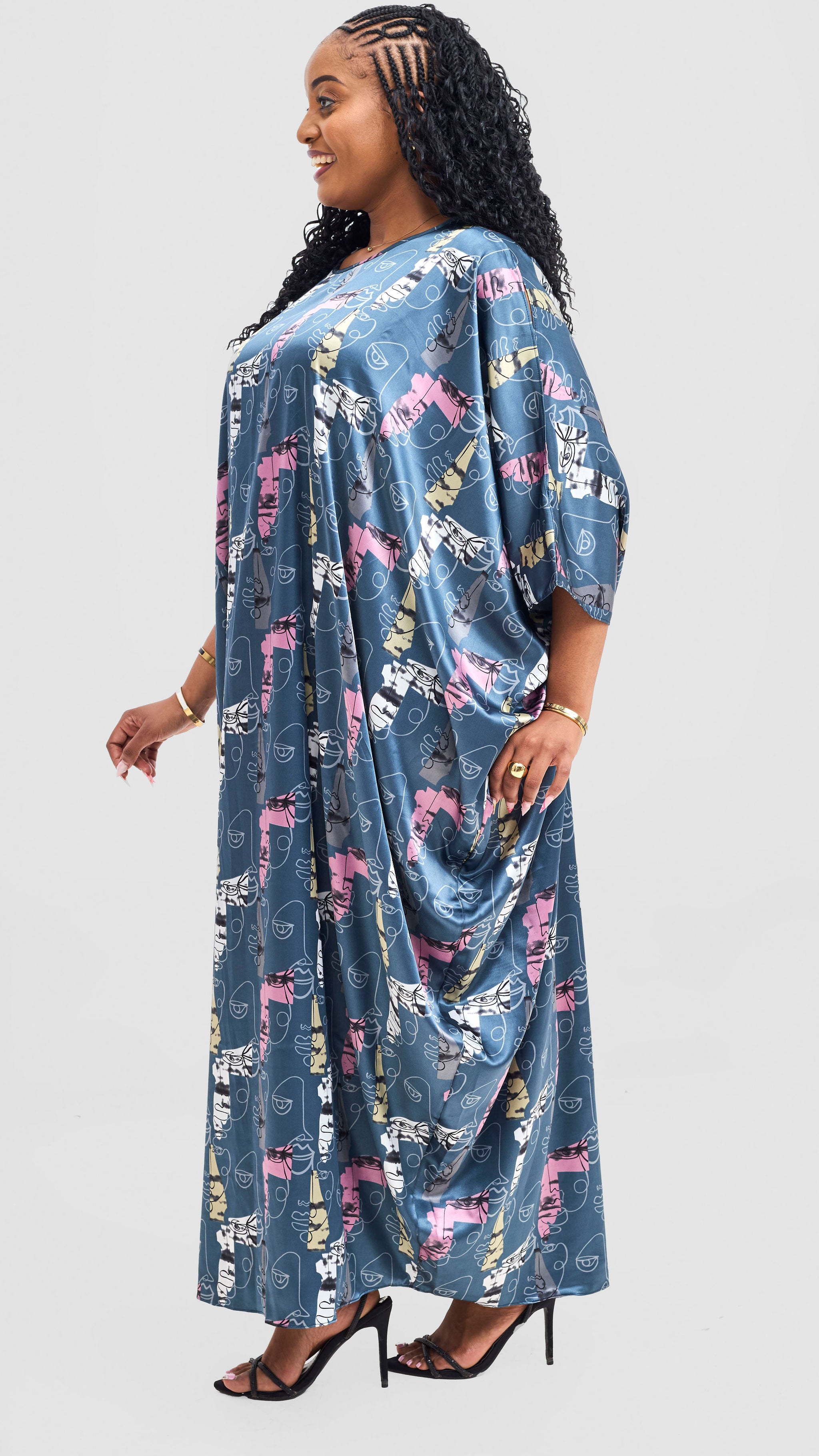 Vivo Lani Maxi Dress - Teal Print