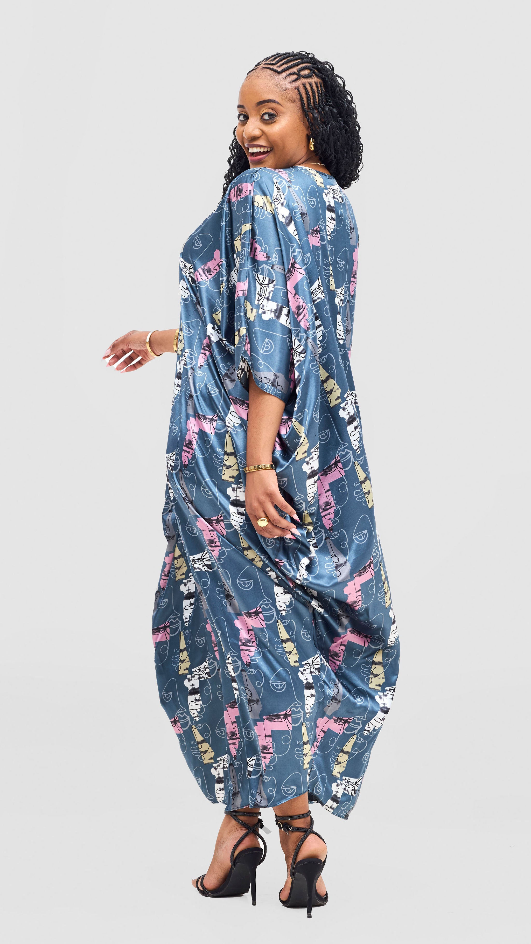 Vivo Lani Maxi Dress - Teal Print