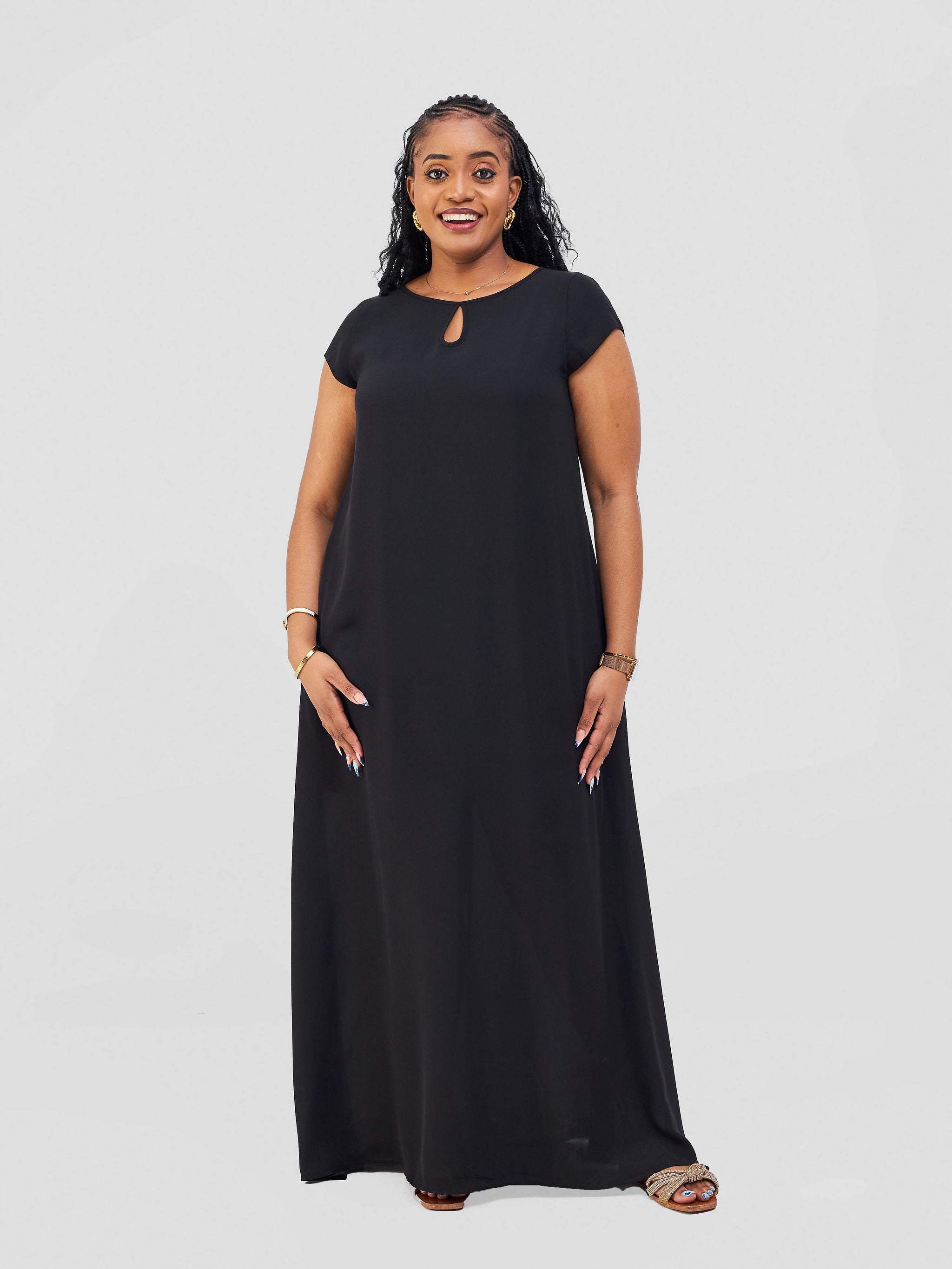 Vivo Sierra Maxi Chiffon Dress - Black