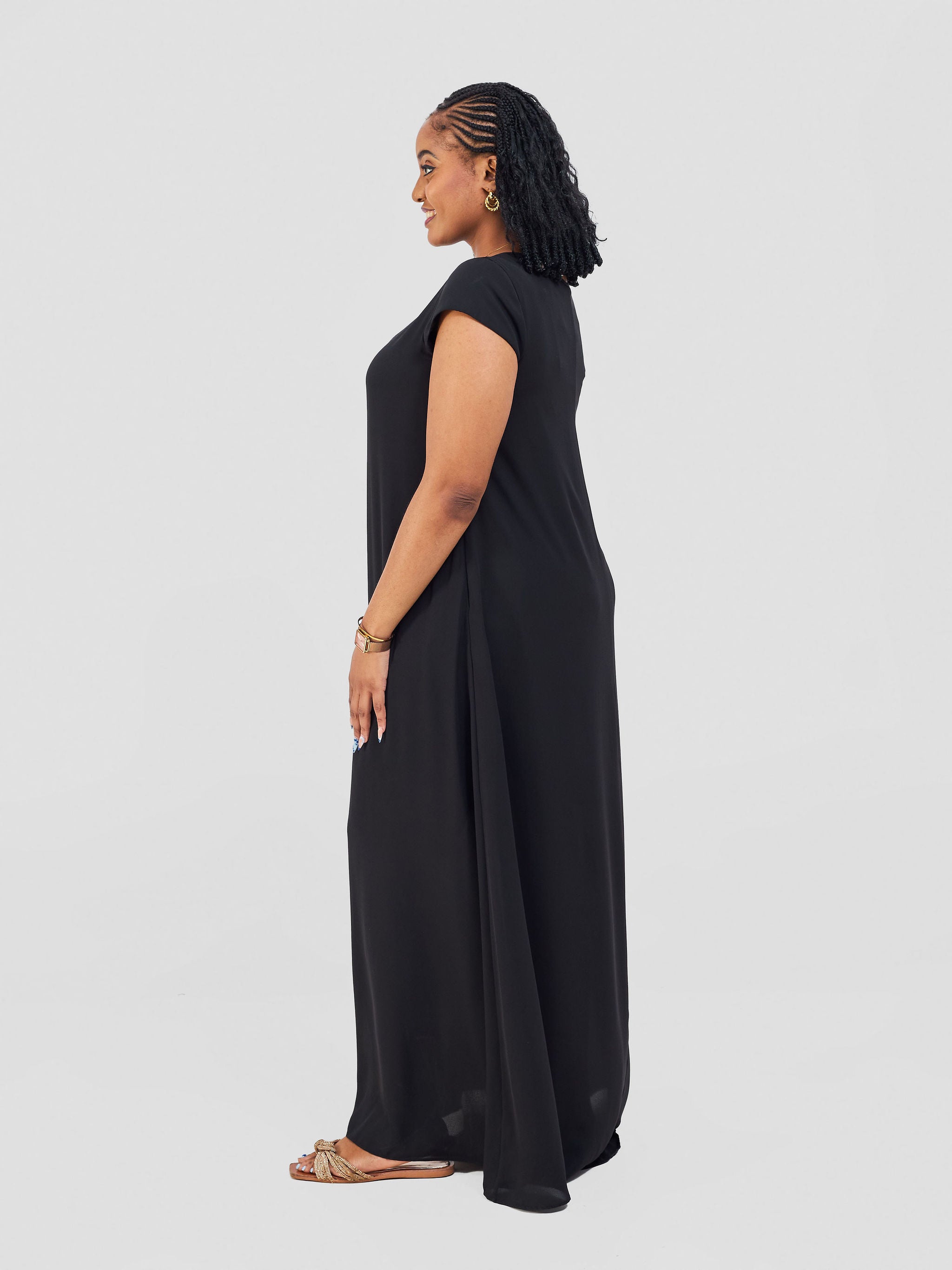 Vivo Sierra Maxi Chiffon Dress - Black
